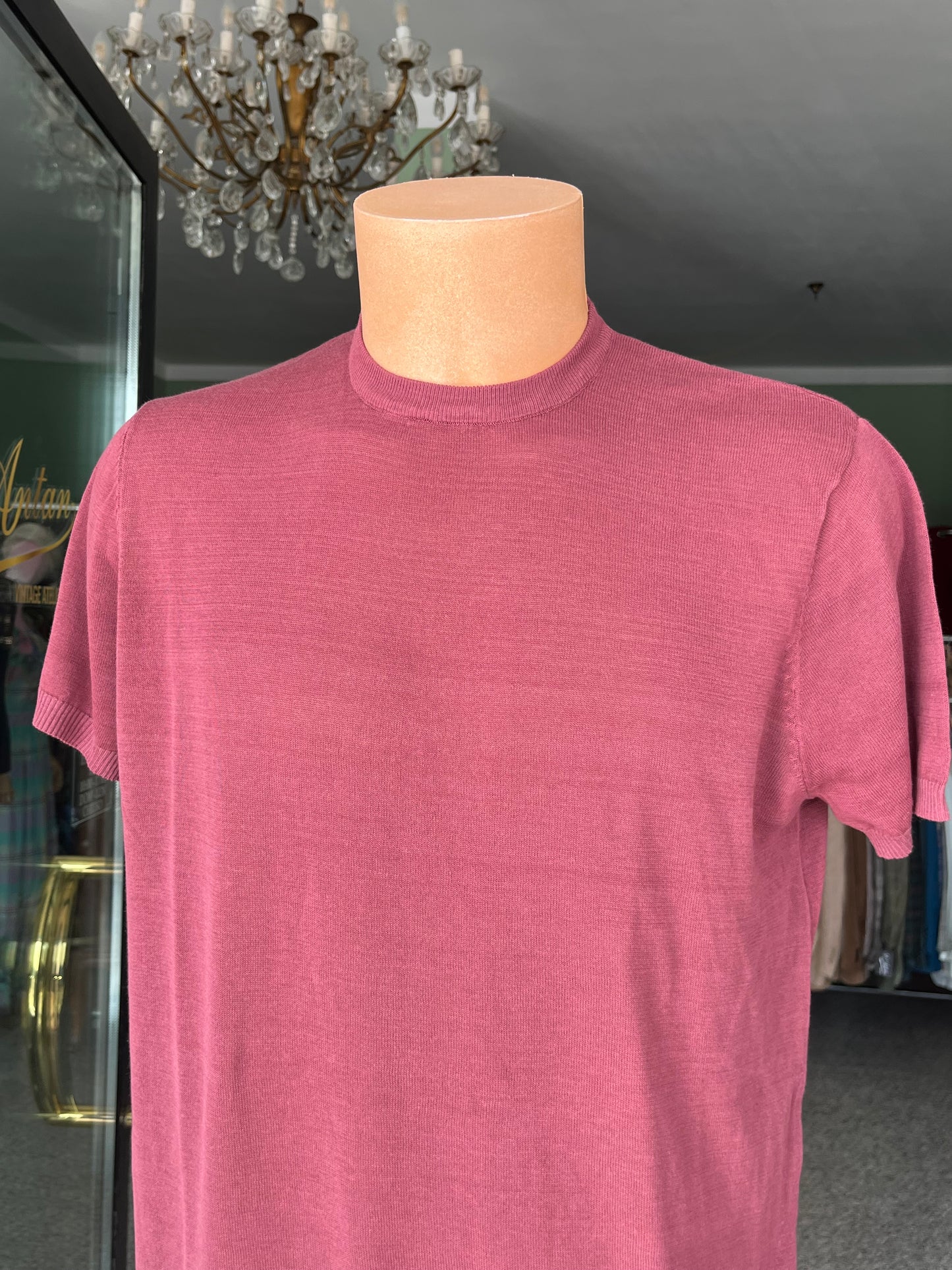 T-shirt a maniche corte cotone/lino tg. 52