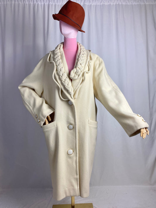 Cappotto panna 100% lana - TG. 46