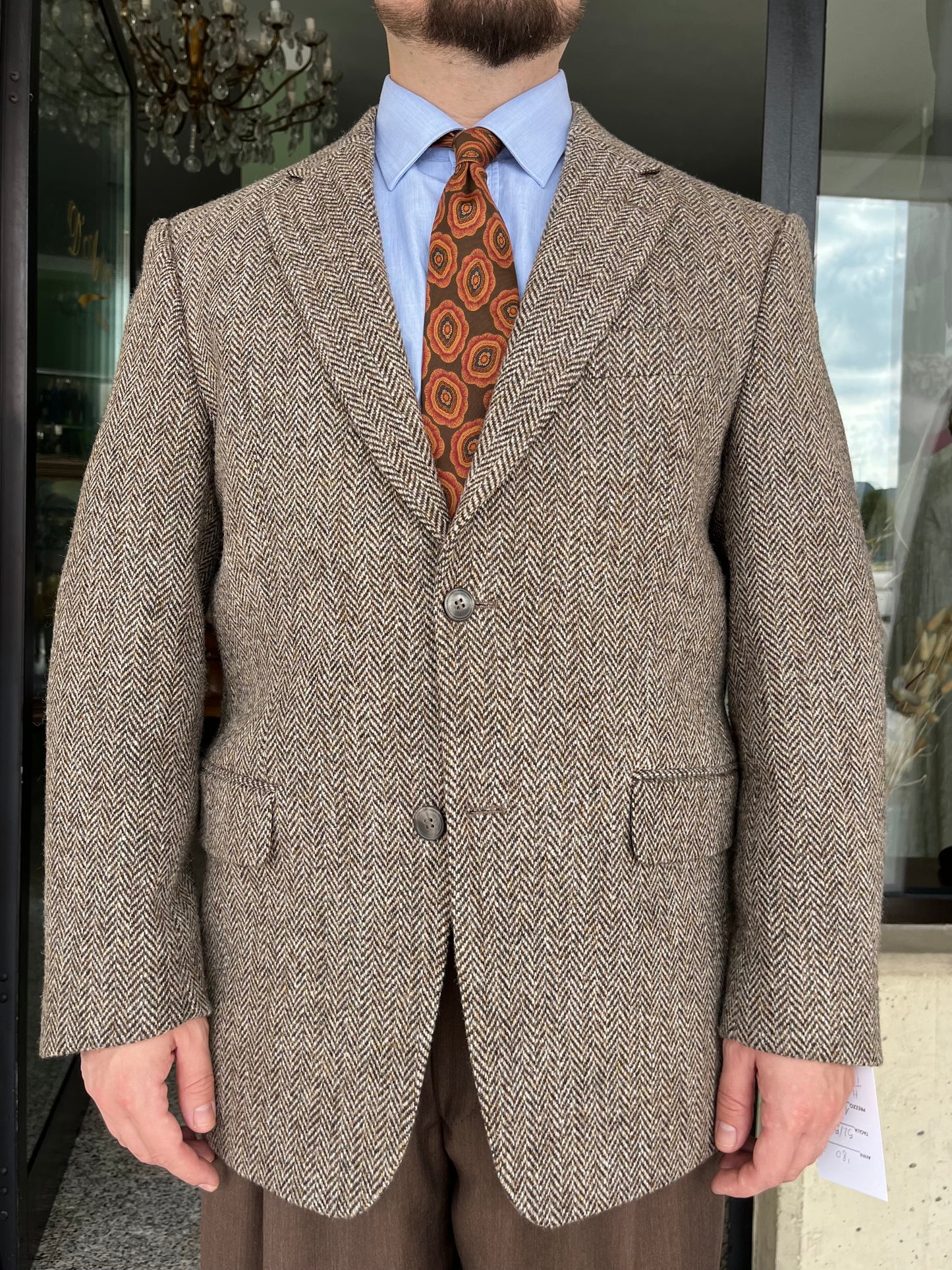 Giacca anni ‘80 Harris Tweed tg. 52-54