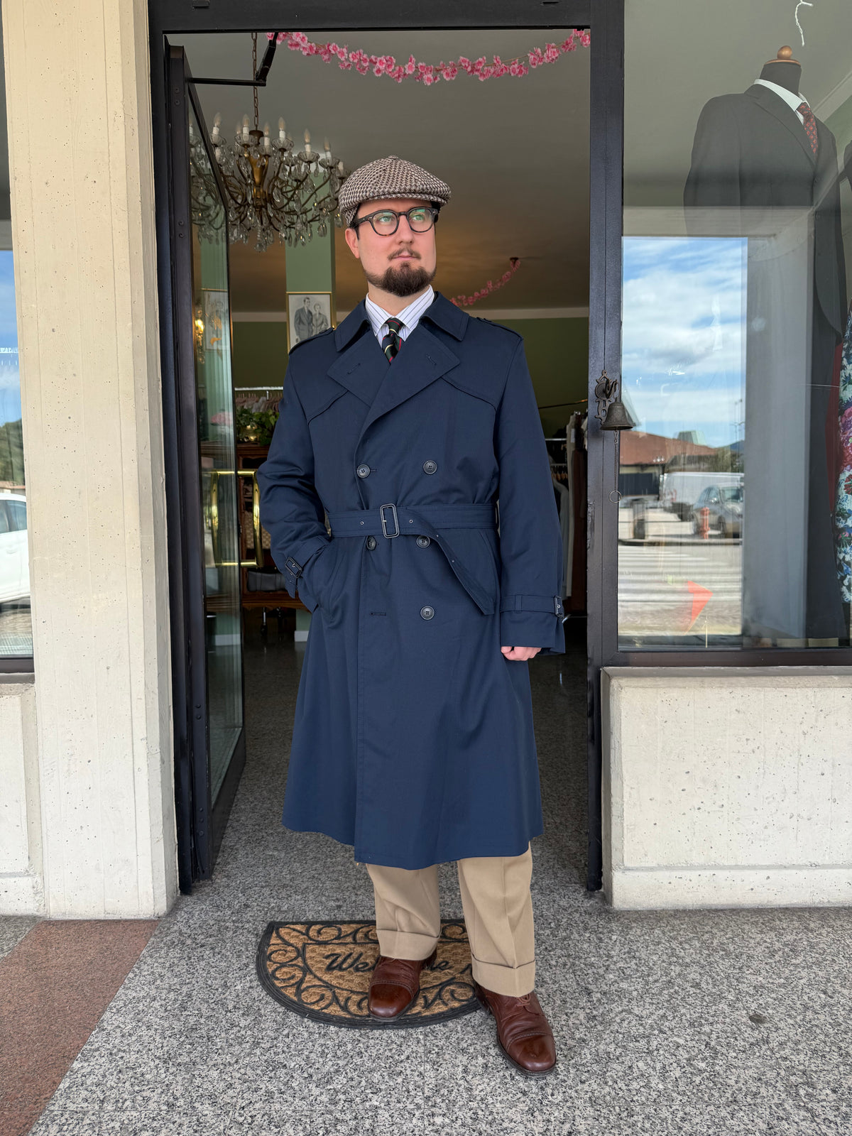 Trench anni ‘80 doppiopetto tg. 52-54