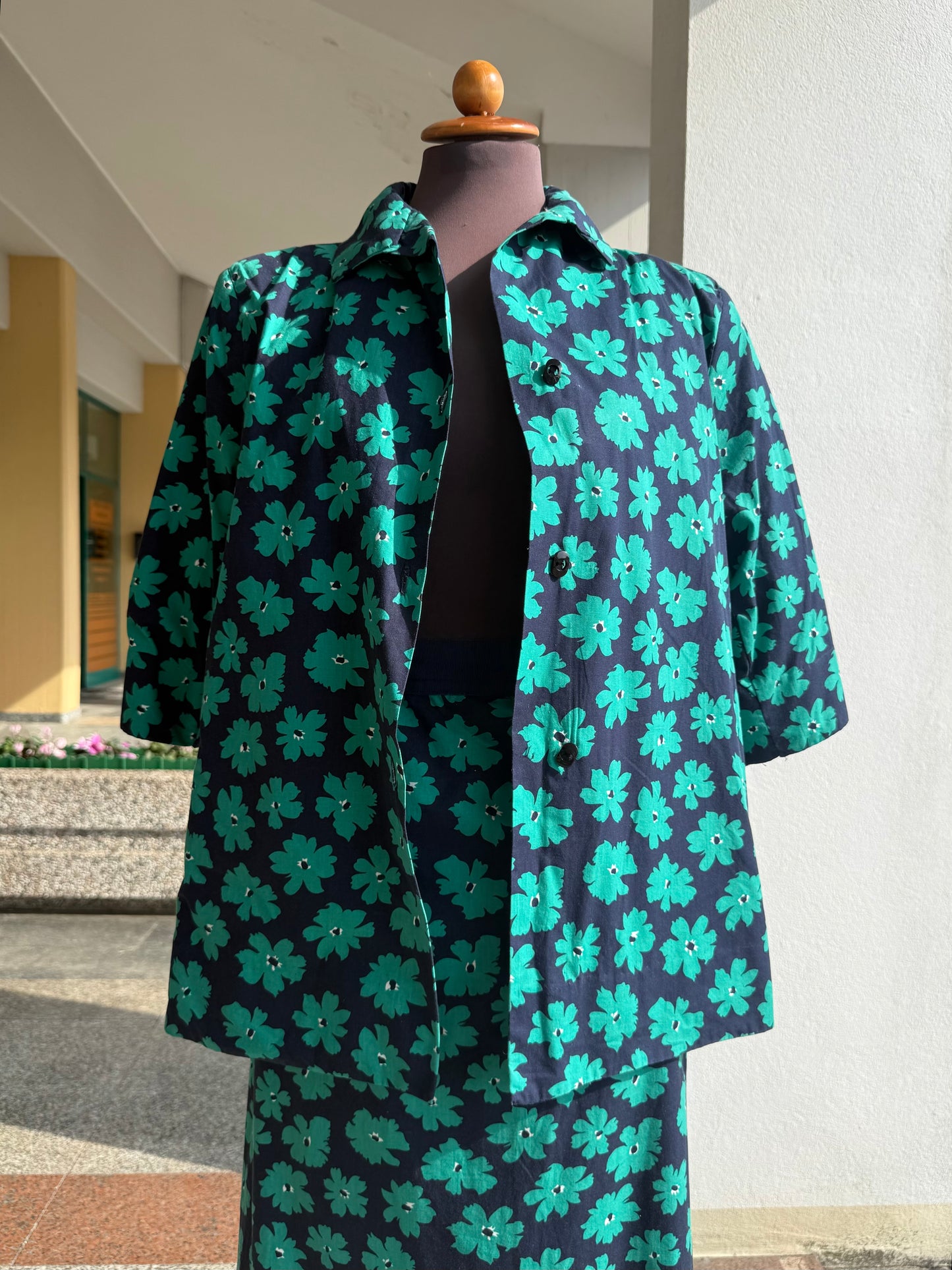 Tailleur giacca + gonna stampa floreale - TG. 44