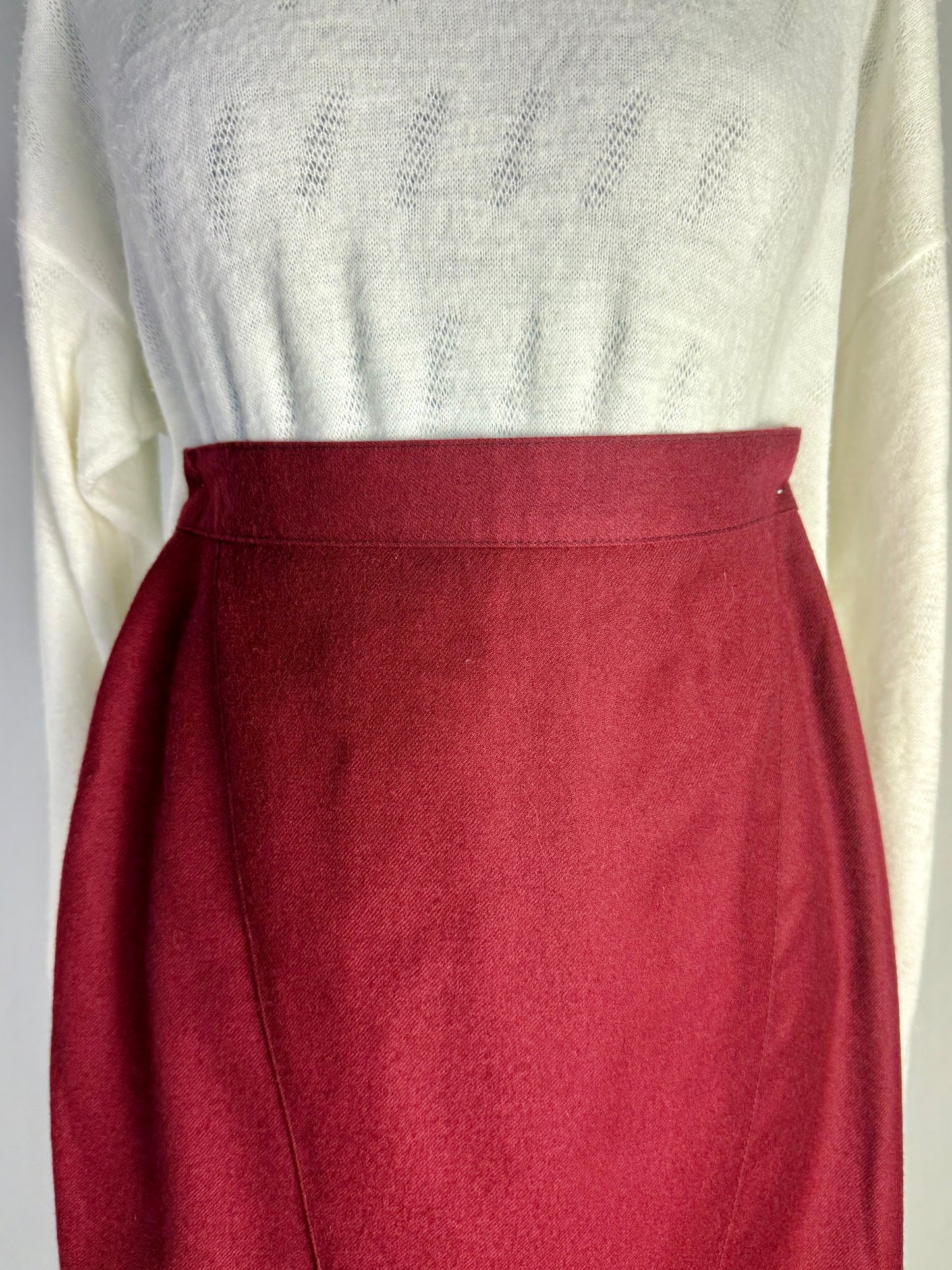 Gonna bordeaux in lana - TG. 38