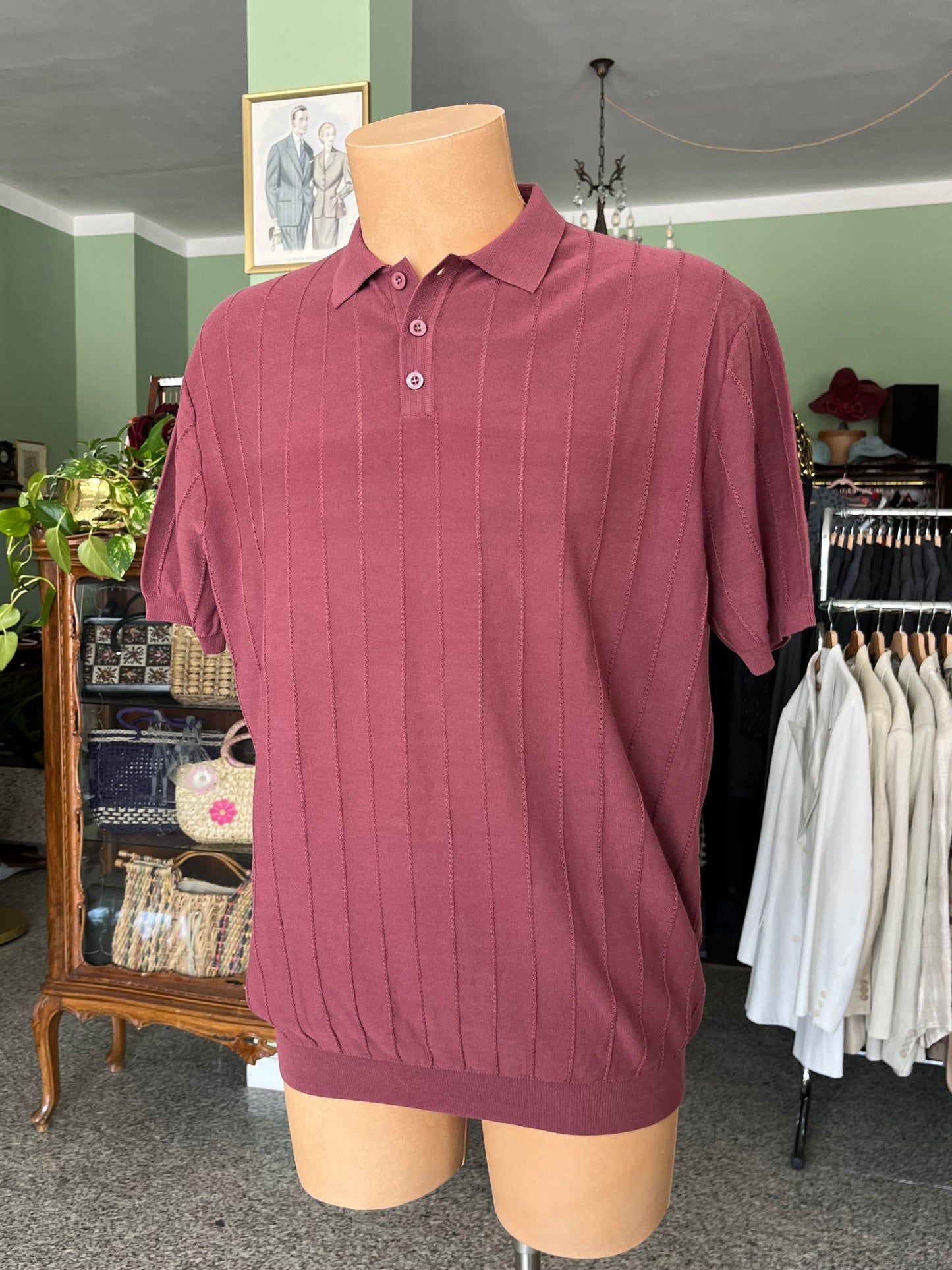 Polo a maniche corte cotone/lino tg. 56