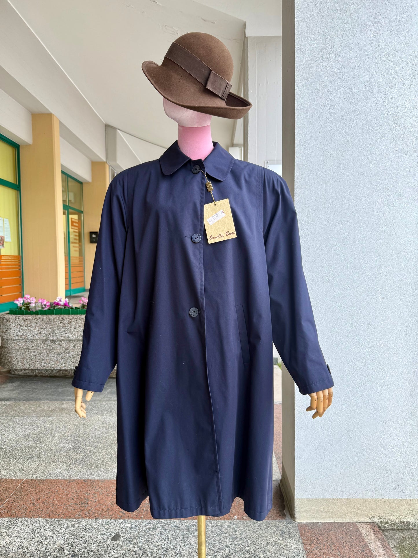 Trench anni ‘80 blu navy - TG. 50/52