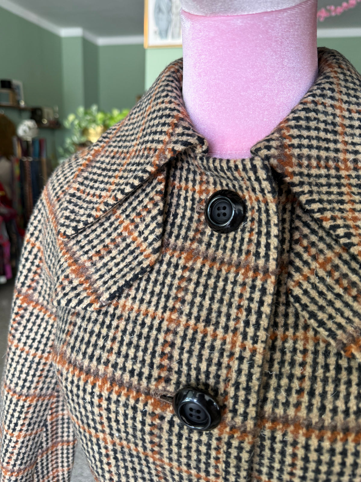Princess coat anni ‘70 pied de poule - TG. 38