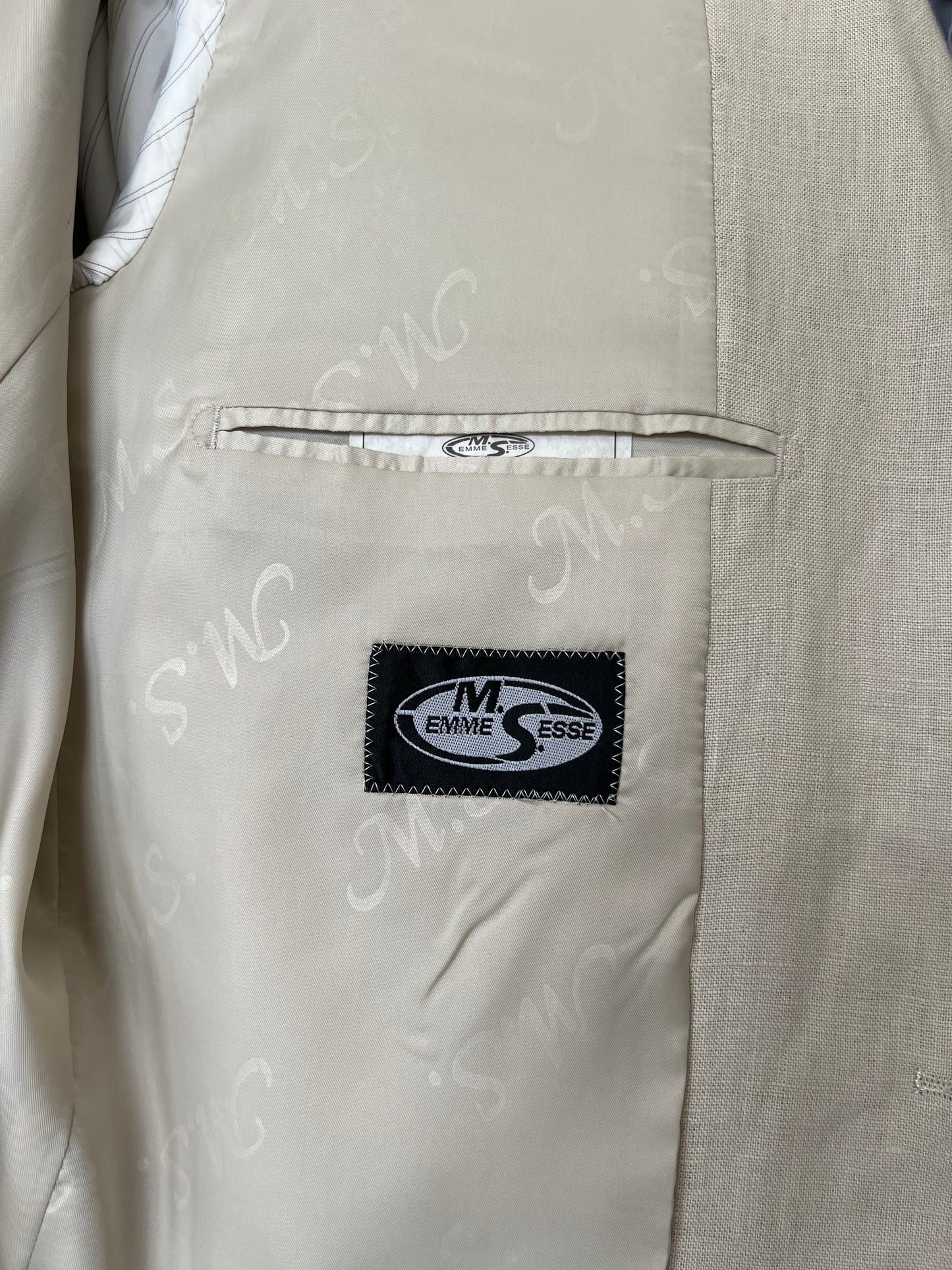 Giacca anni ‘90 in lino tg. 56-58 extra lunga