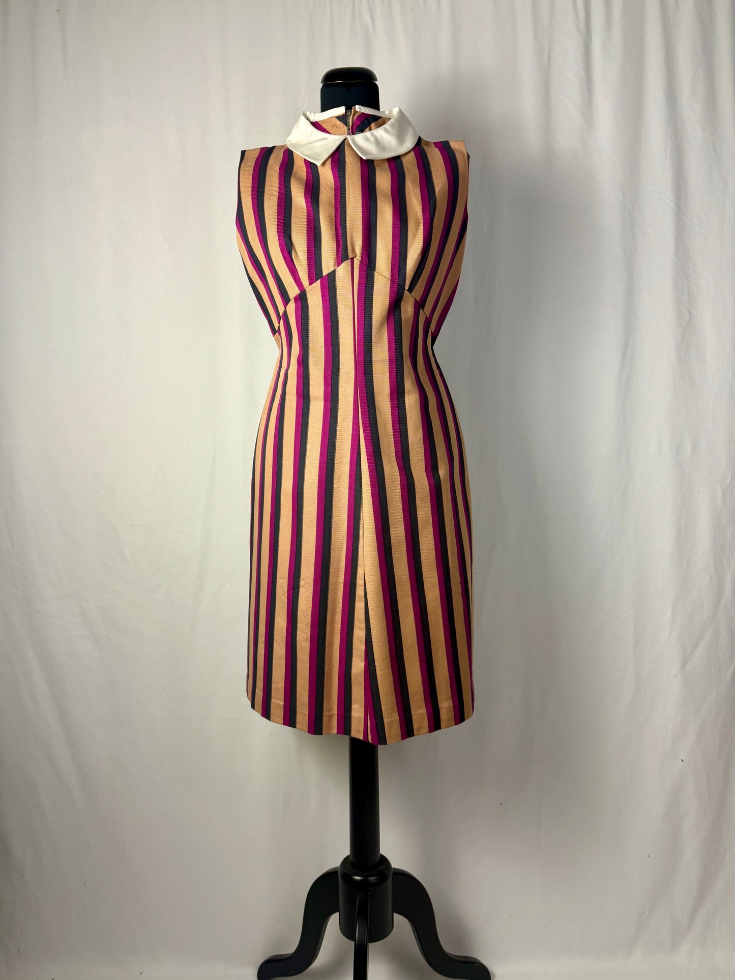 Abito anni ‘60 sartoriale a righe - TG. 40