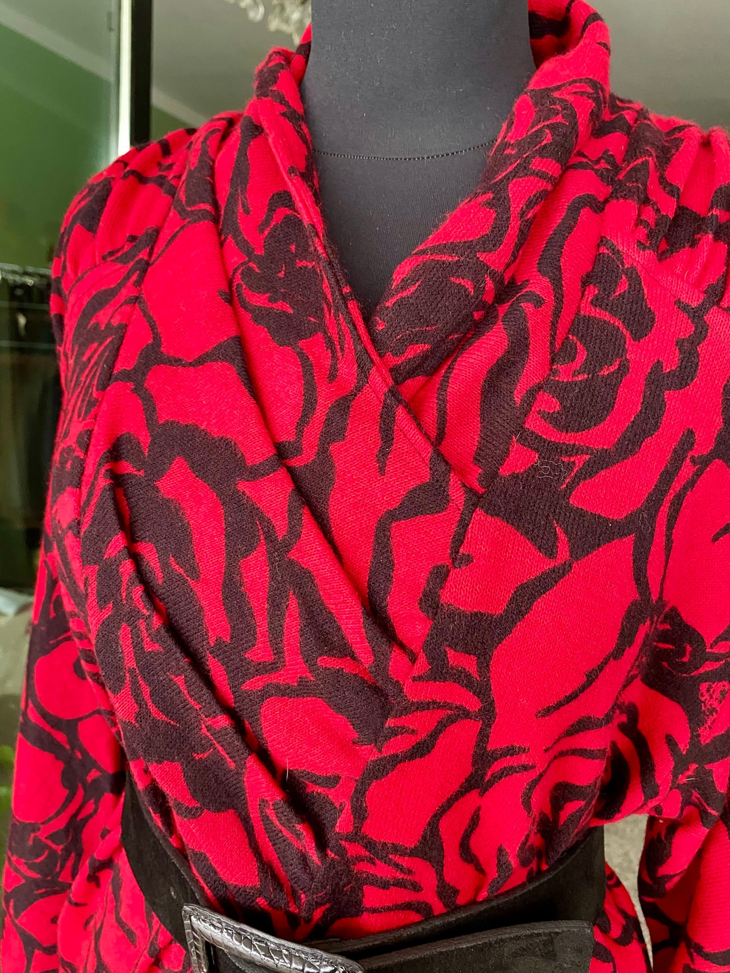 Abito in maglia di lana con rose - TG. 40/42/44