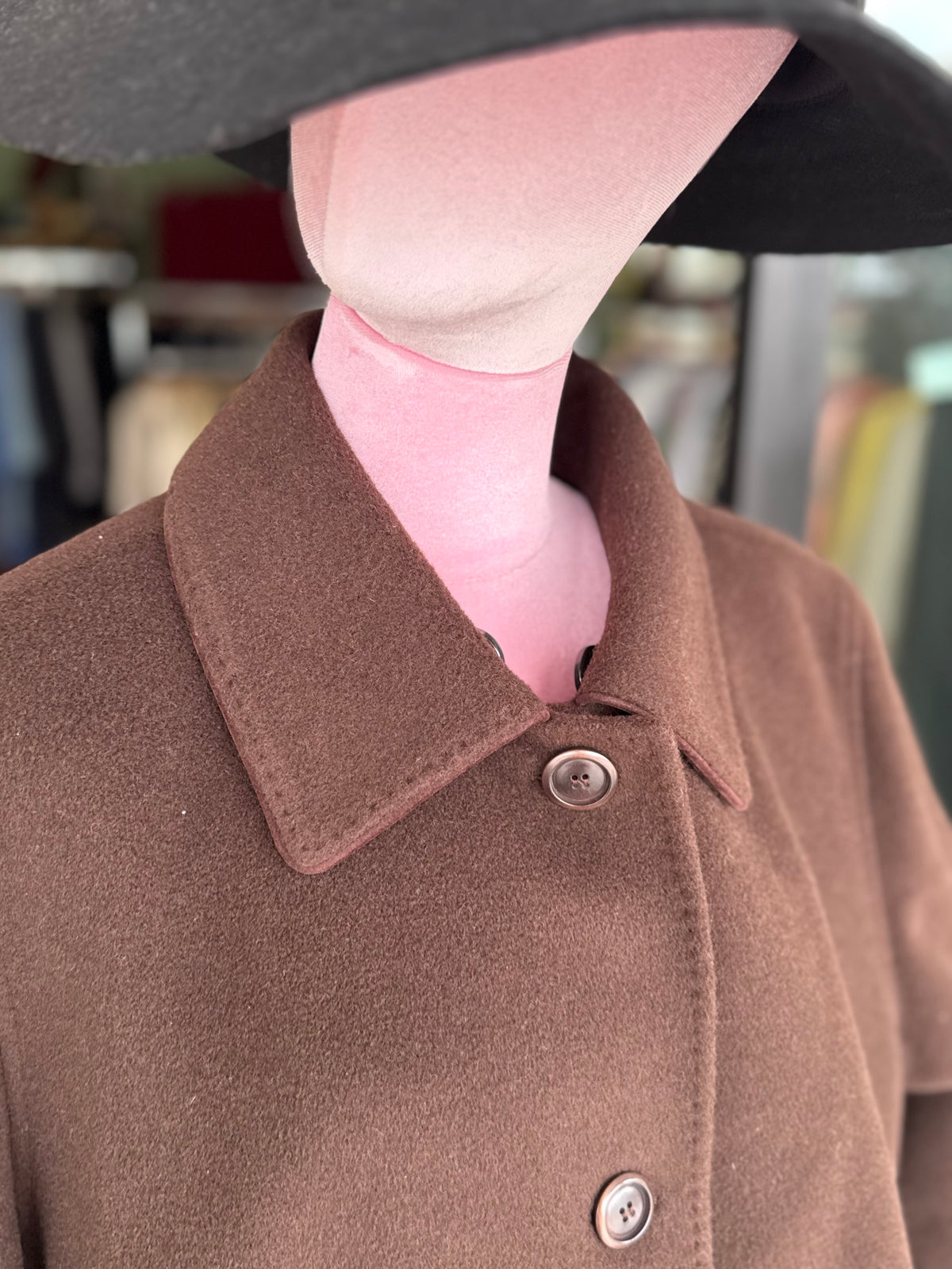 Cappotto cioccolato in pura lana merino - TG. 54/56