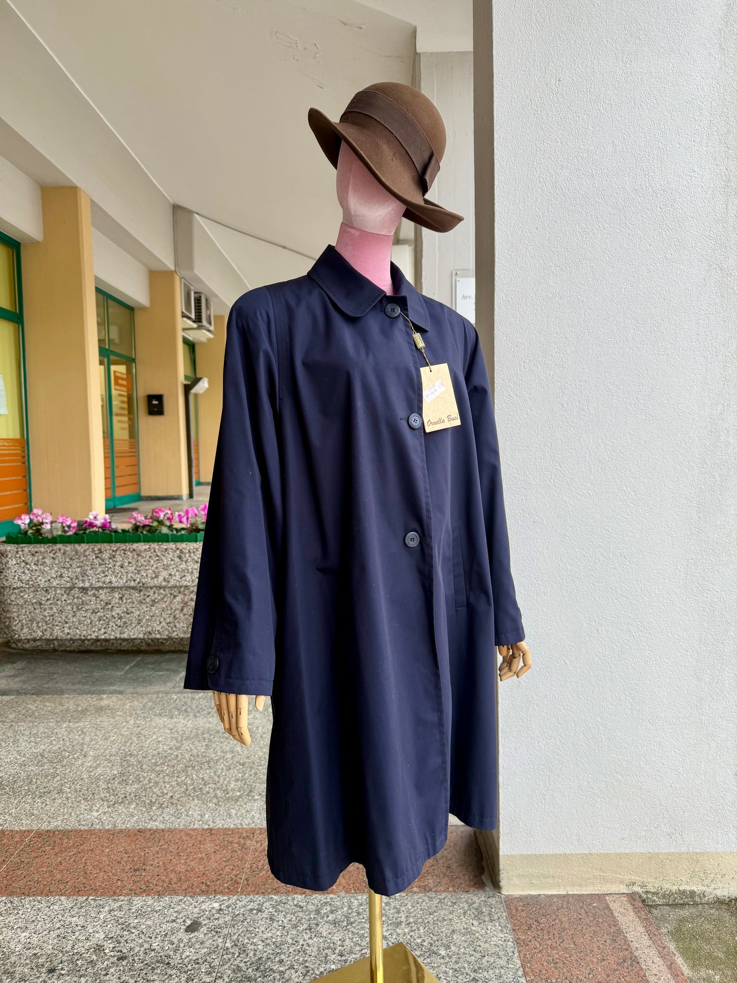 Trench anni ‘80 blu navy - TG. 50/52
