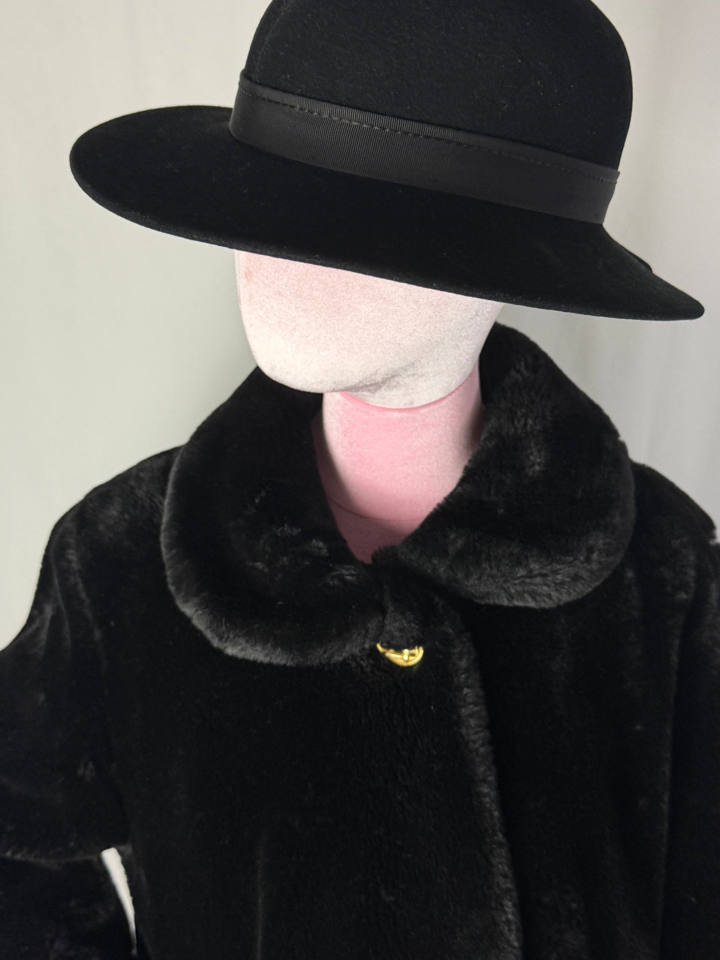 Teddy coat anni ‘80 in eco pelliccia - TG. 44 circa