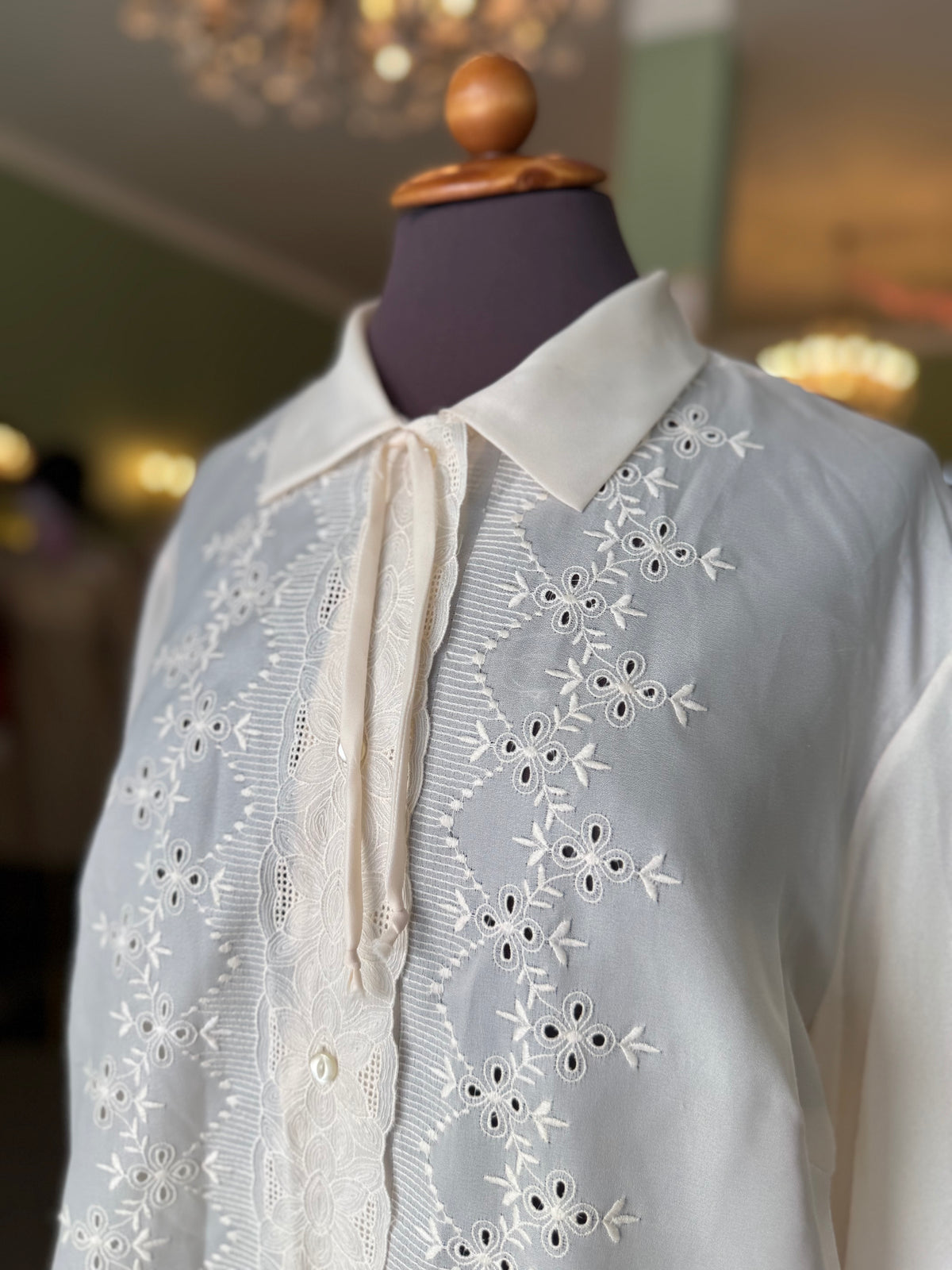Camicia romantica panna - TG. 46/48