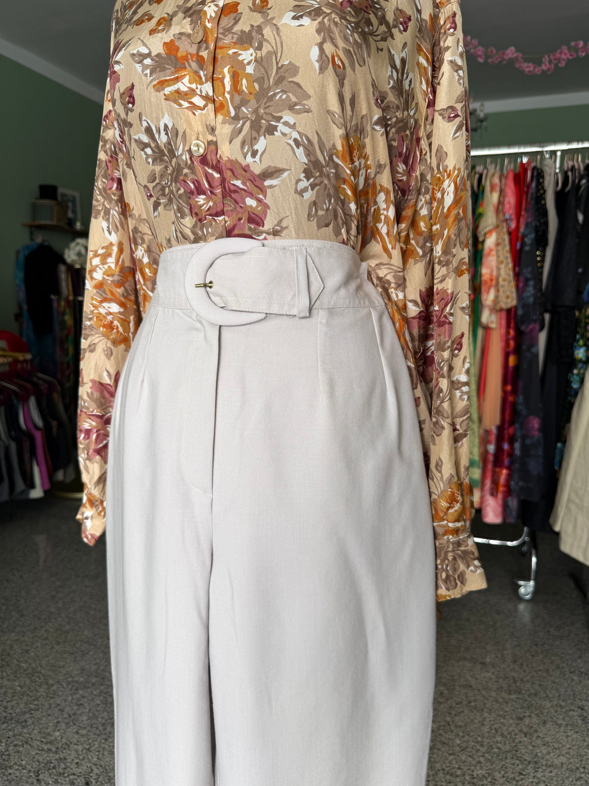 Pantaloni bianco perla - TG. 40
