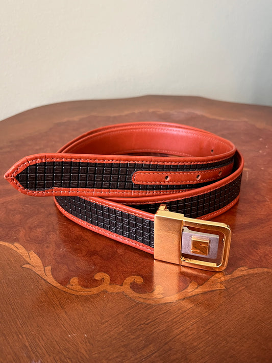 Cintura in pelle monogramma