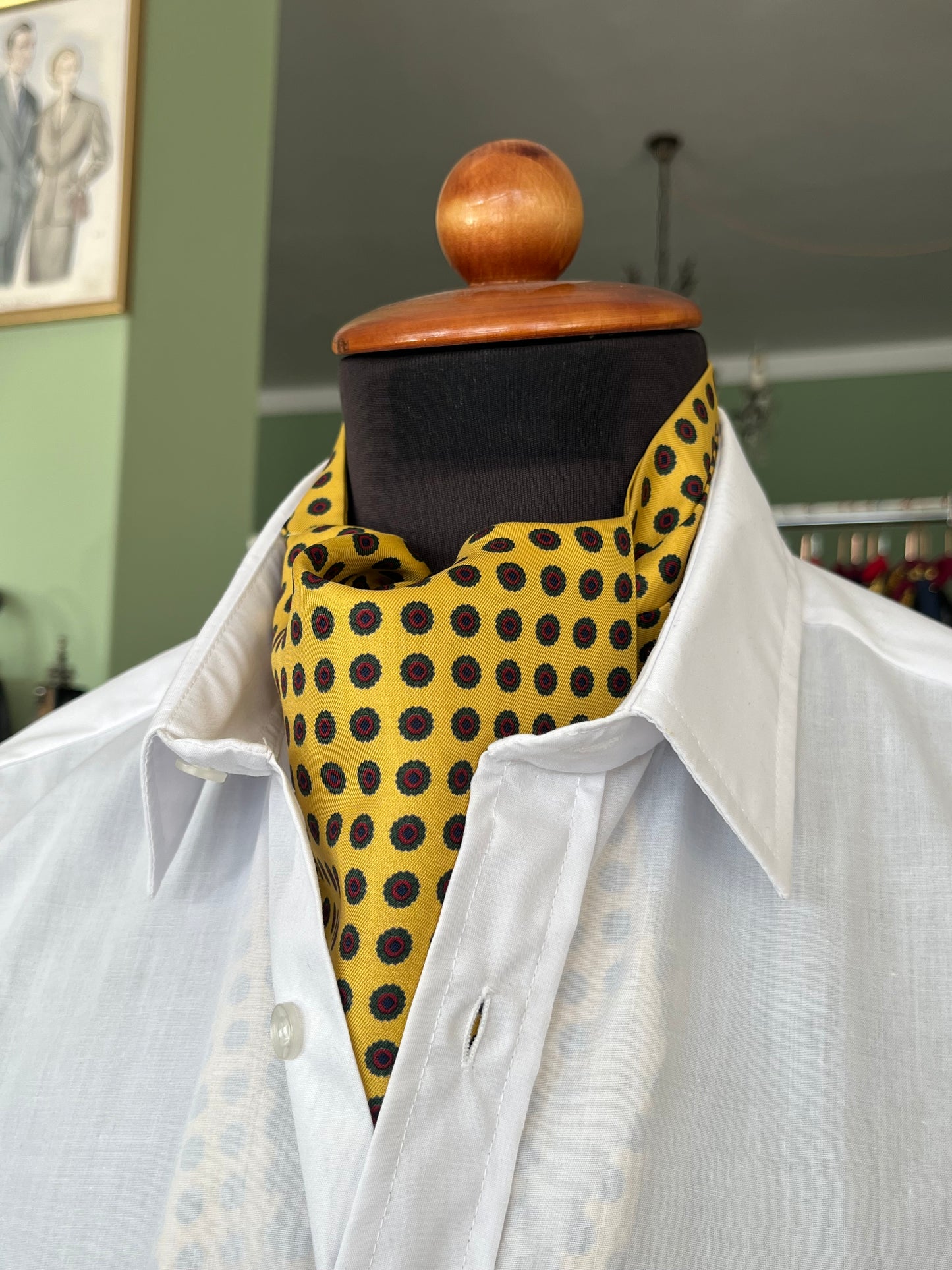 Ascot Etro seta micro-fantasia