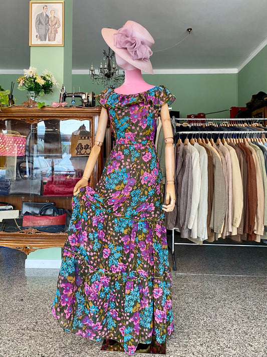 Maxi dress floreale anni ‘70 - TG. 40/42