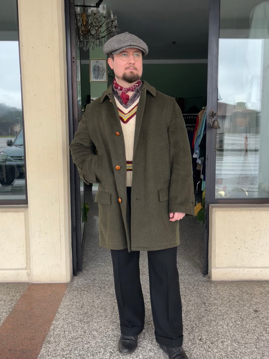 Cappotto Loden anni '70 tg. 52-54