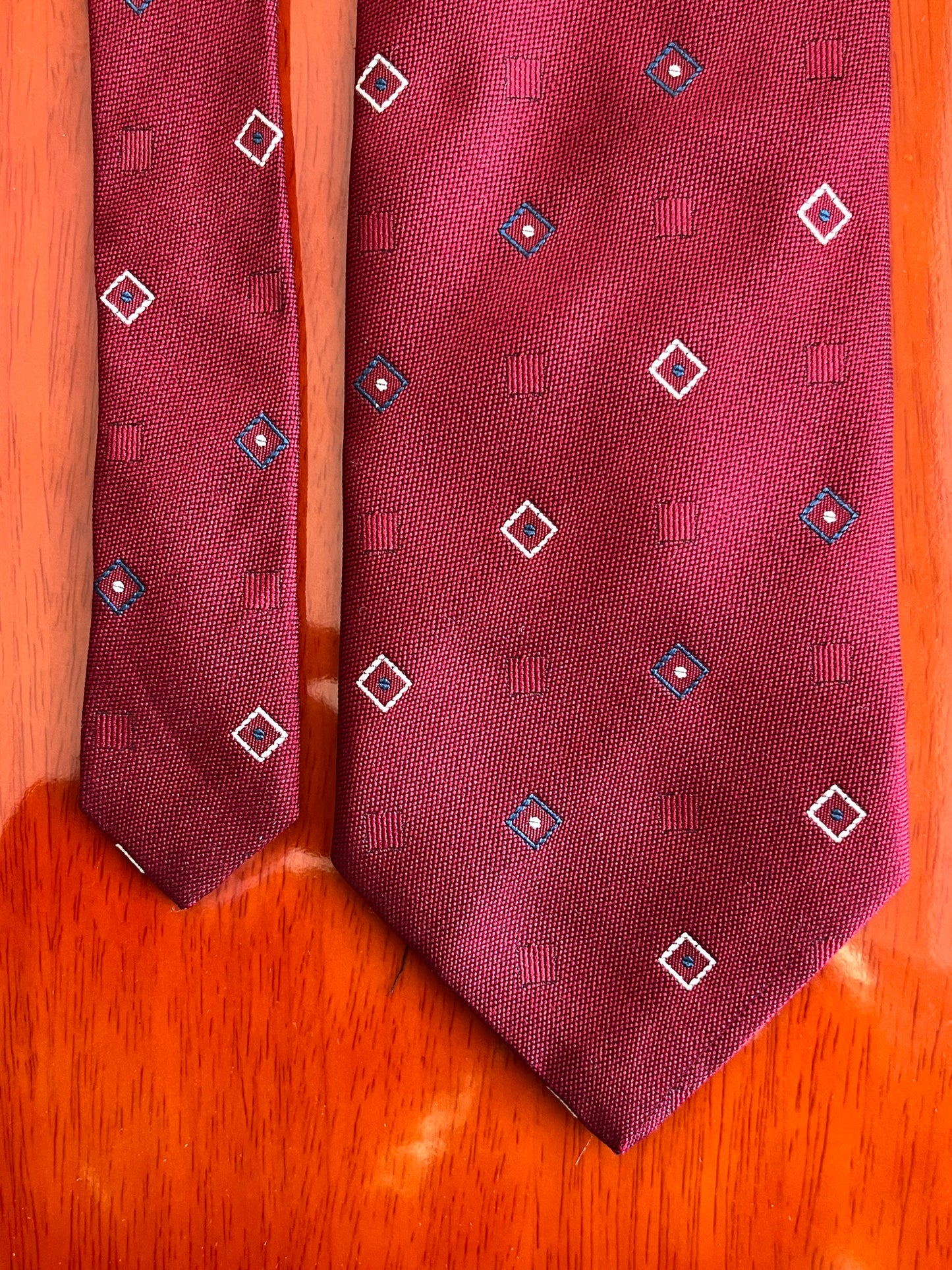 Cravatta anni ‘90 borgogna
