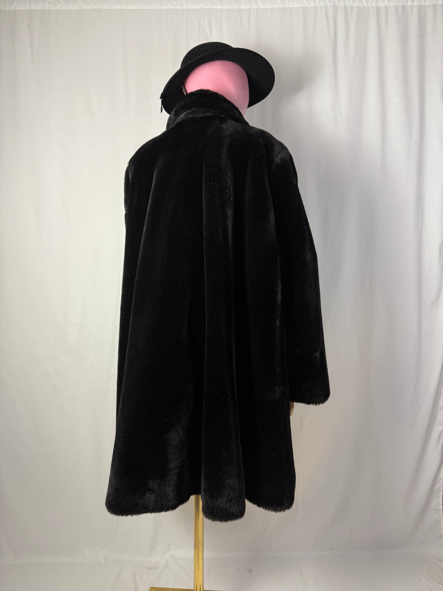 Teddy coat anni ‘80 in eco pelliccia - TG. 44 circa