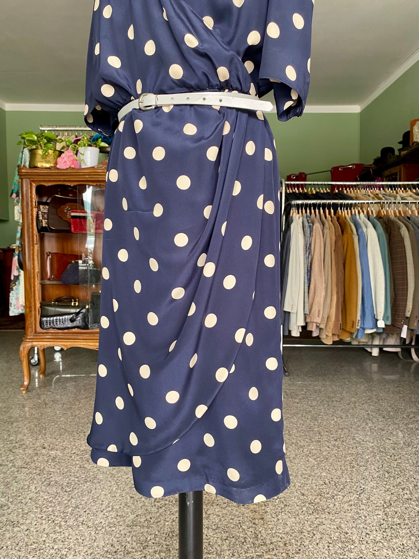 Abito classico a pois in seta - TG. 46