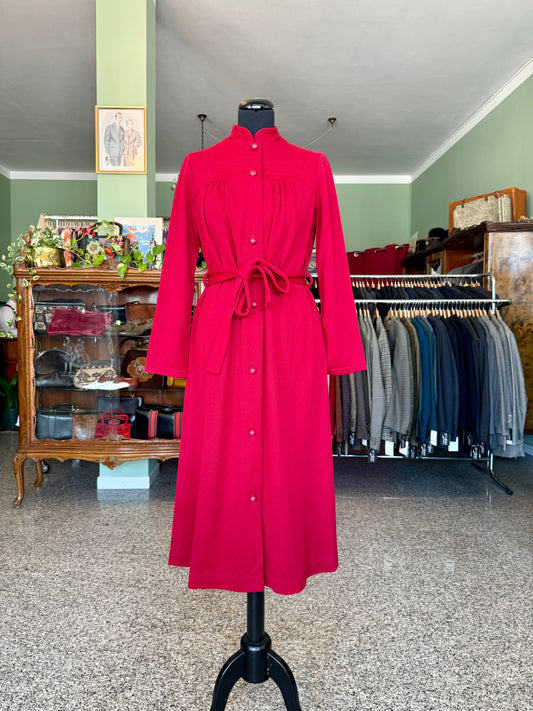 Abito rosso con cintura - TG. 44/46
