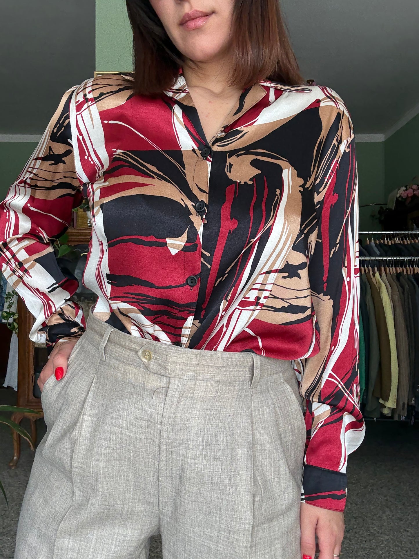 Camicia stampa astratta - TG. 42/44