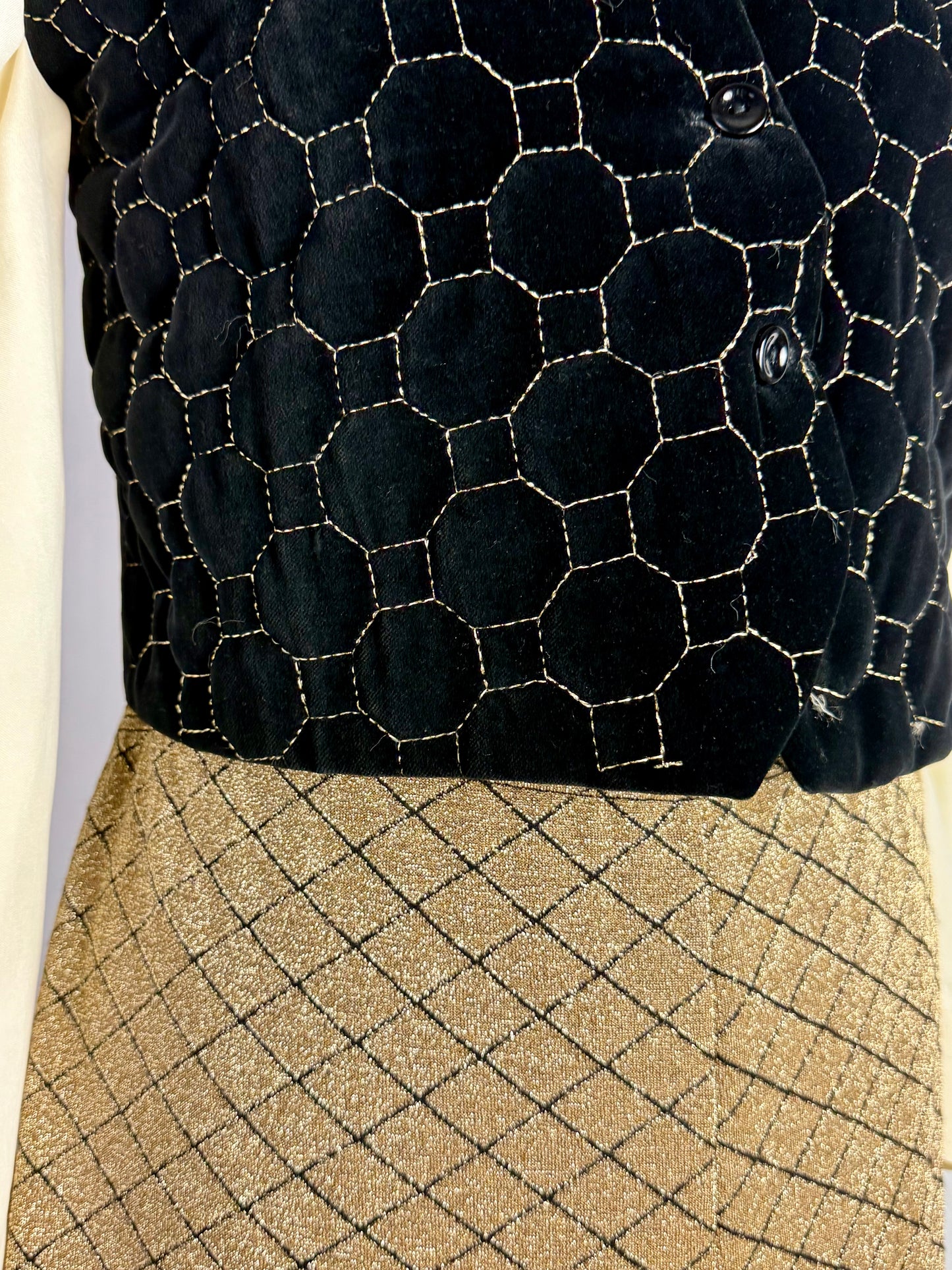 Gilet in velluto oro e nero - TG. 40