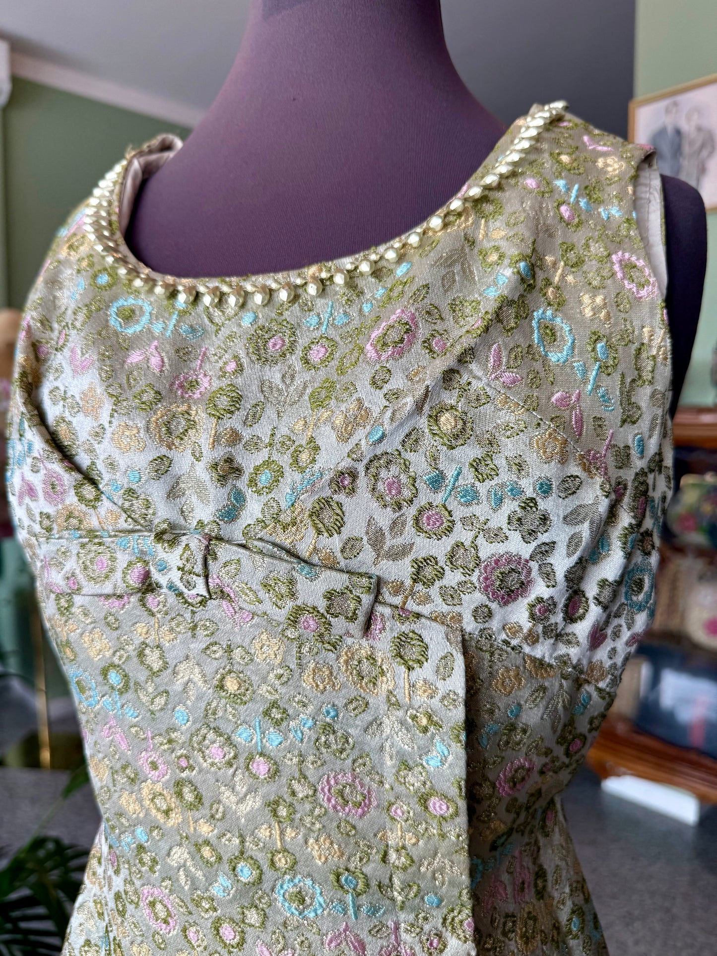 Abito anni ‘60 seta jacquard - TG. 38