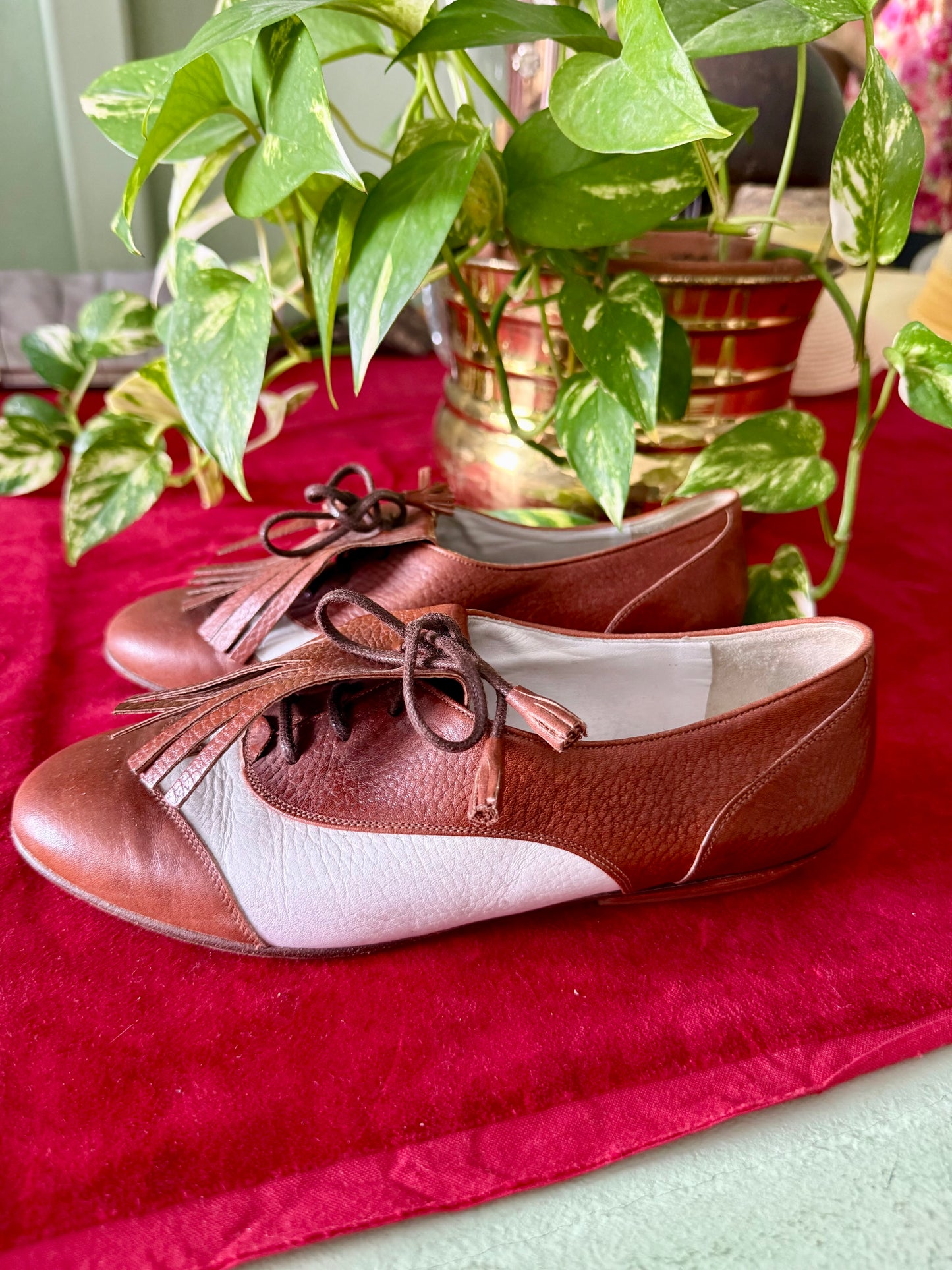 Scarpe bicolore in pelle - NR. 37