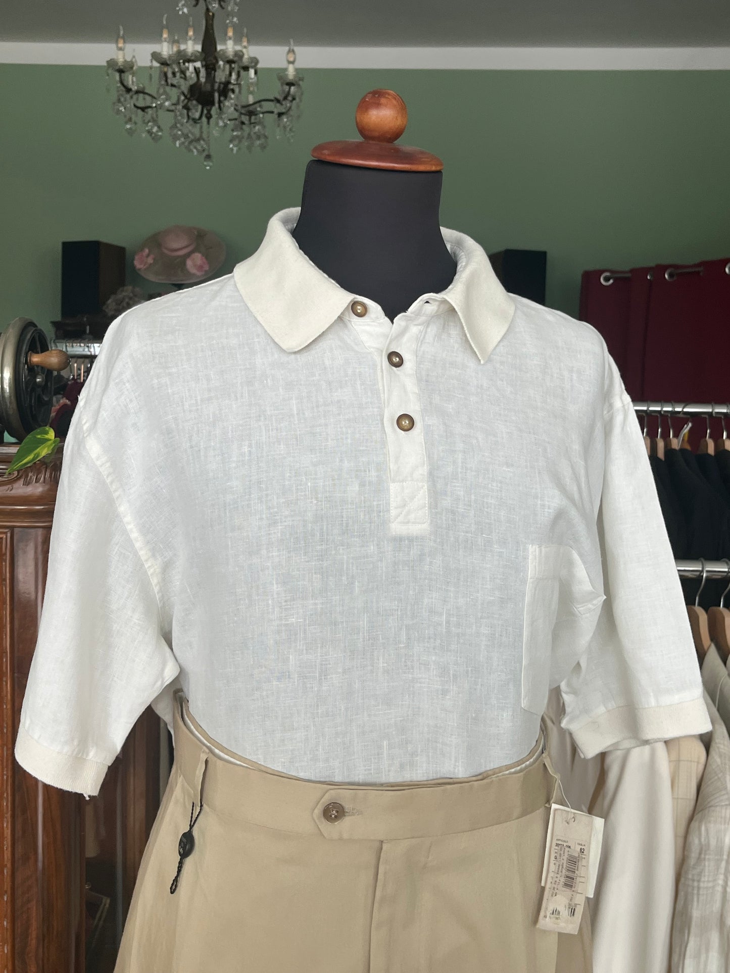 Camicia/polo a maniche corte lino