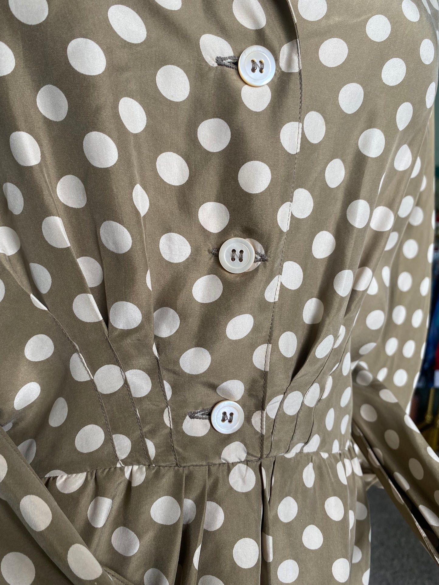 Abito in seta a pois - TG. 46 circa