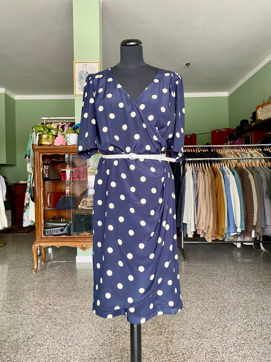 Abito classico a pois in seta - TG. 46