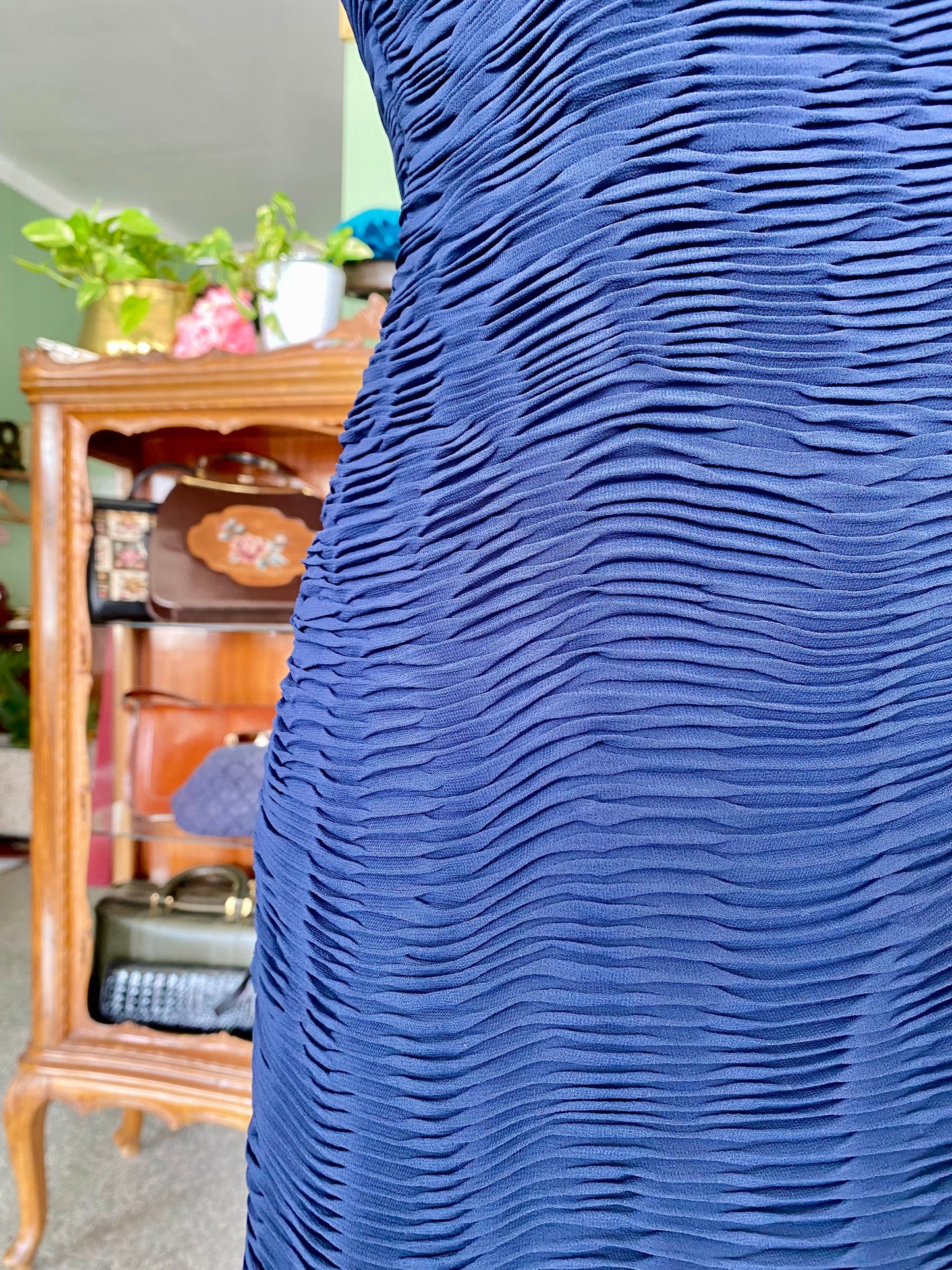 Abito vintage anni ’80 in seta plissé – omaggio allo stile Fortuny - TG. 40