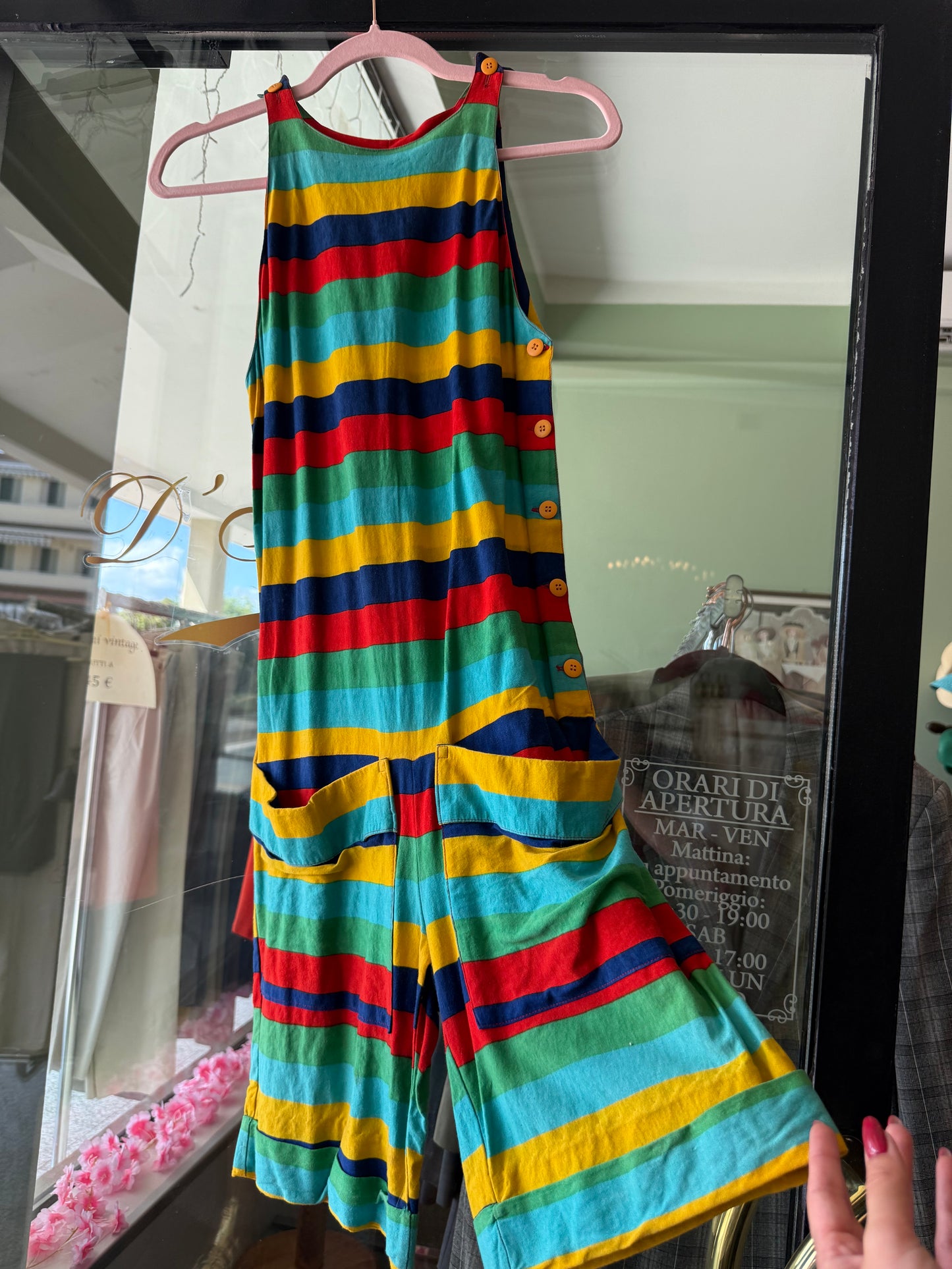 Salopette in cotone multicolor - TG. 38/40