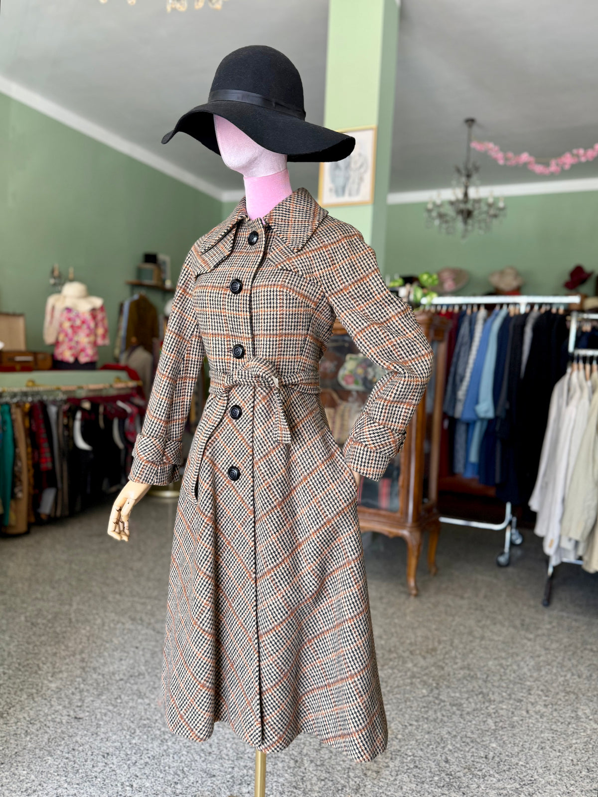 Princess coat anni ‘70 pied de poule - TG. 38
