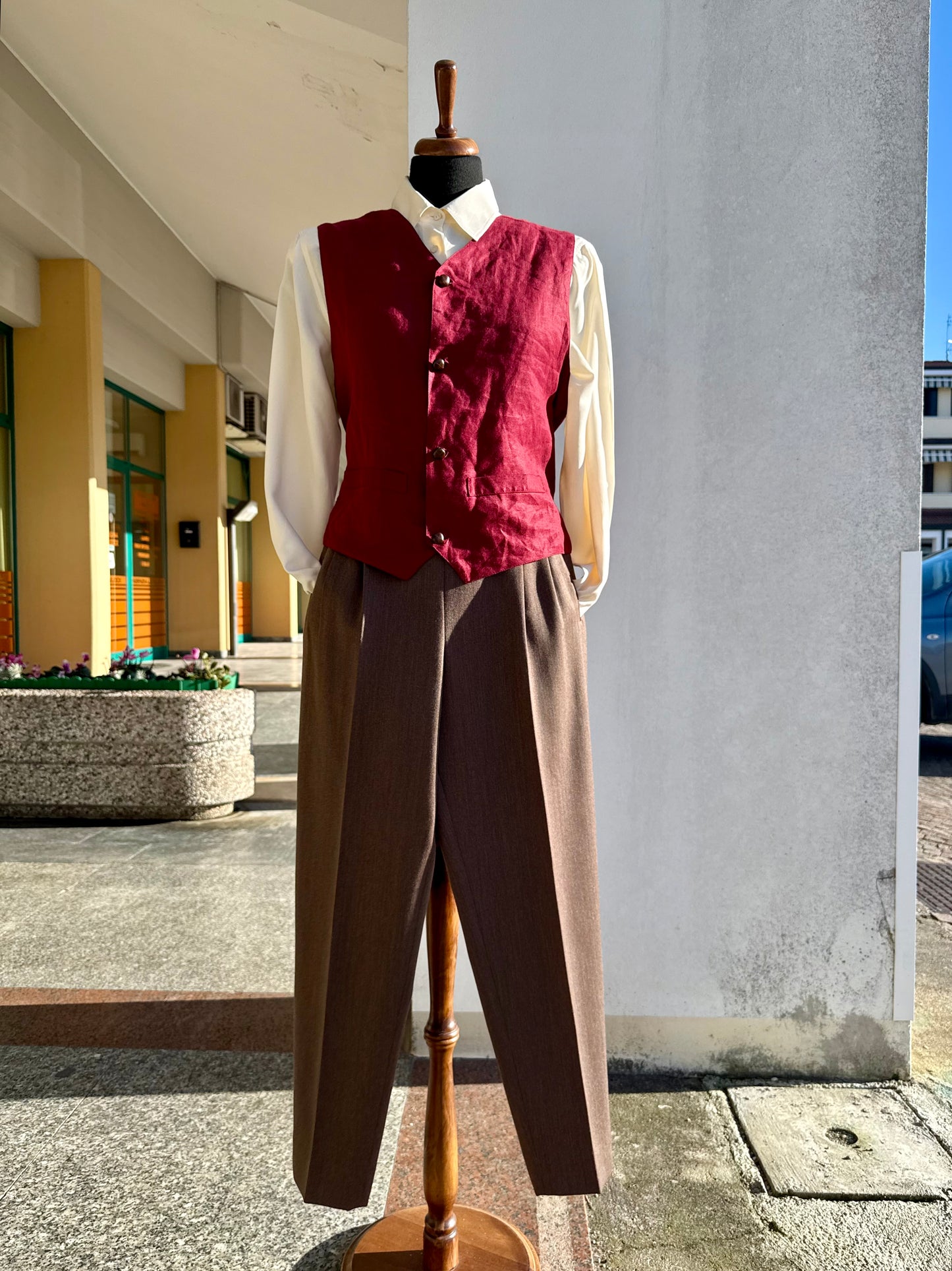 Gilet in puro lino - TG. 46