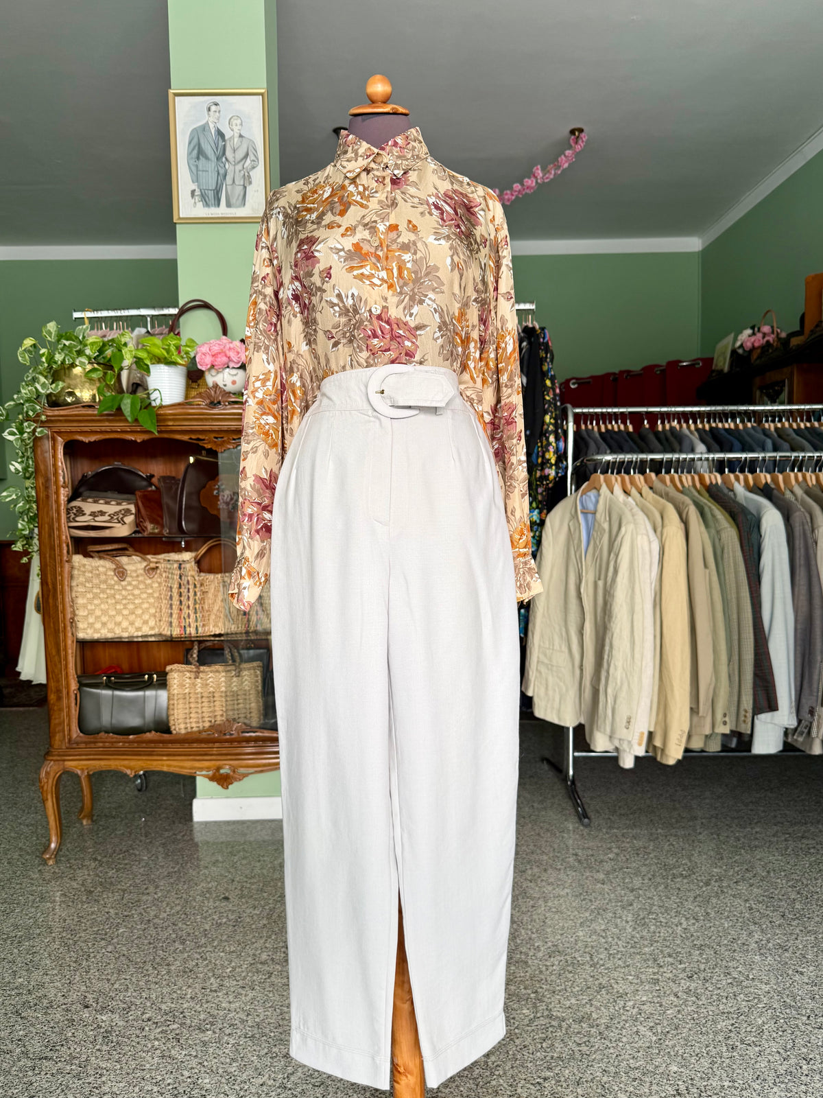 Pantaloni bianco perla - TG. 40