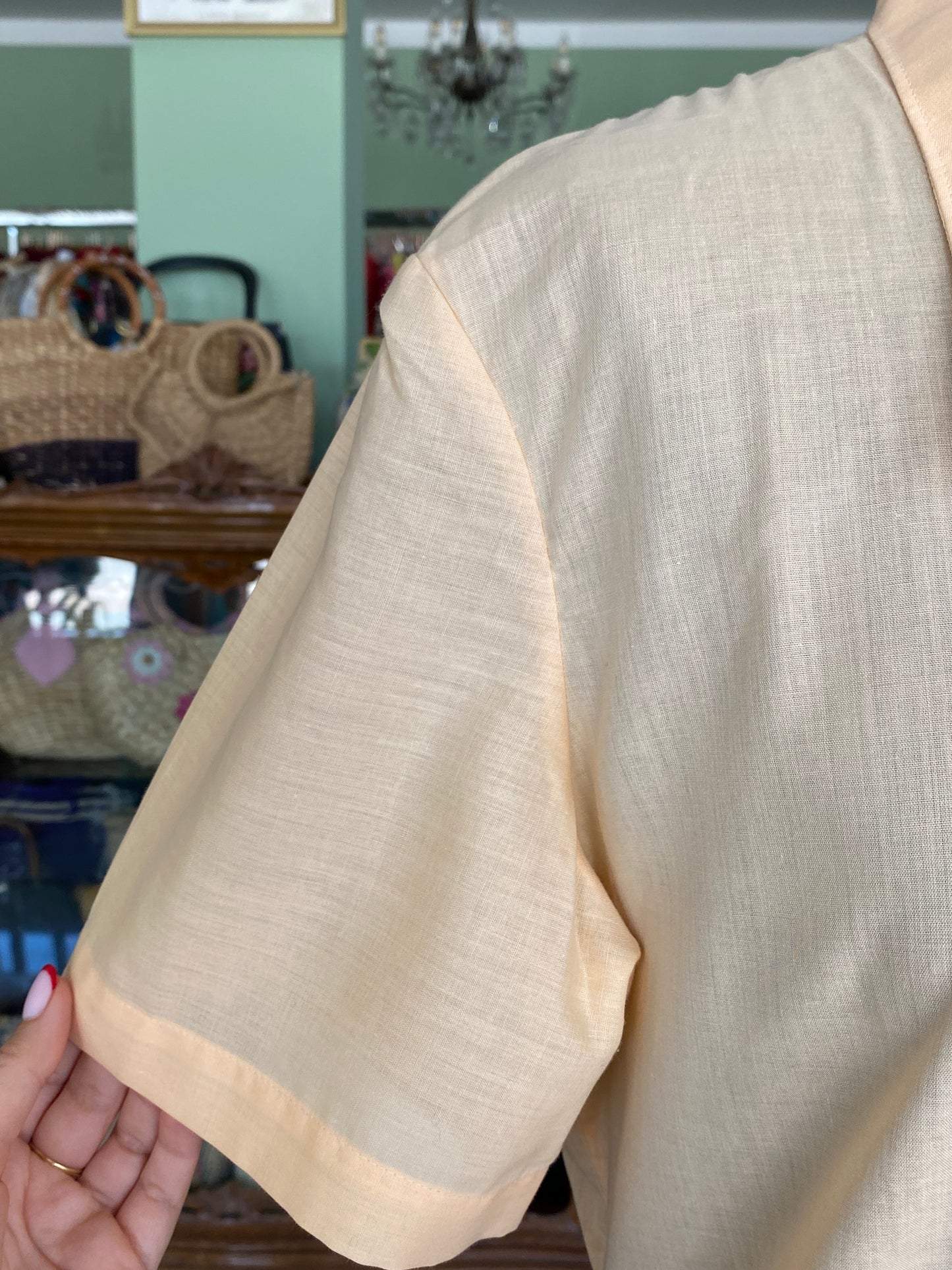 Camicia anni ‘70 color pesca - TG. 44/46
