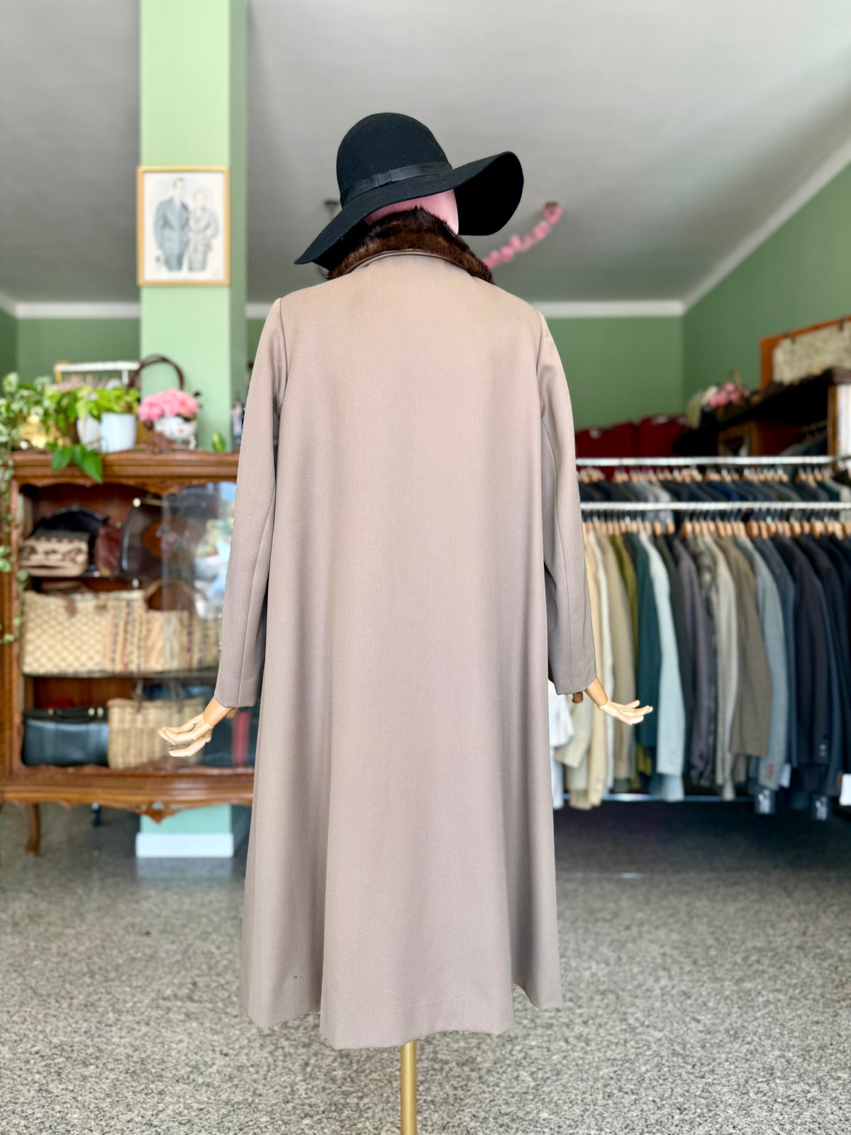 Cappotto sartoriale anni ‘60 tortora - TG. 44/46