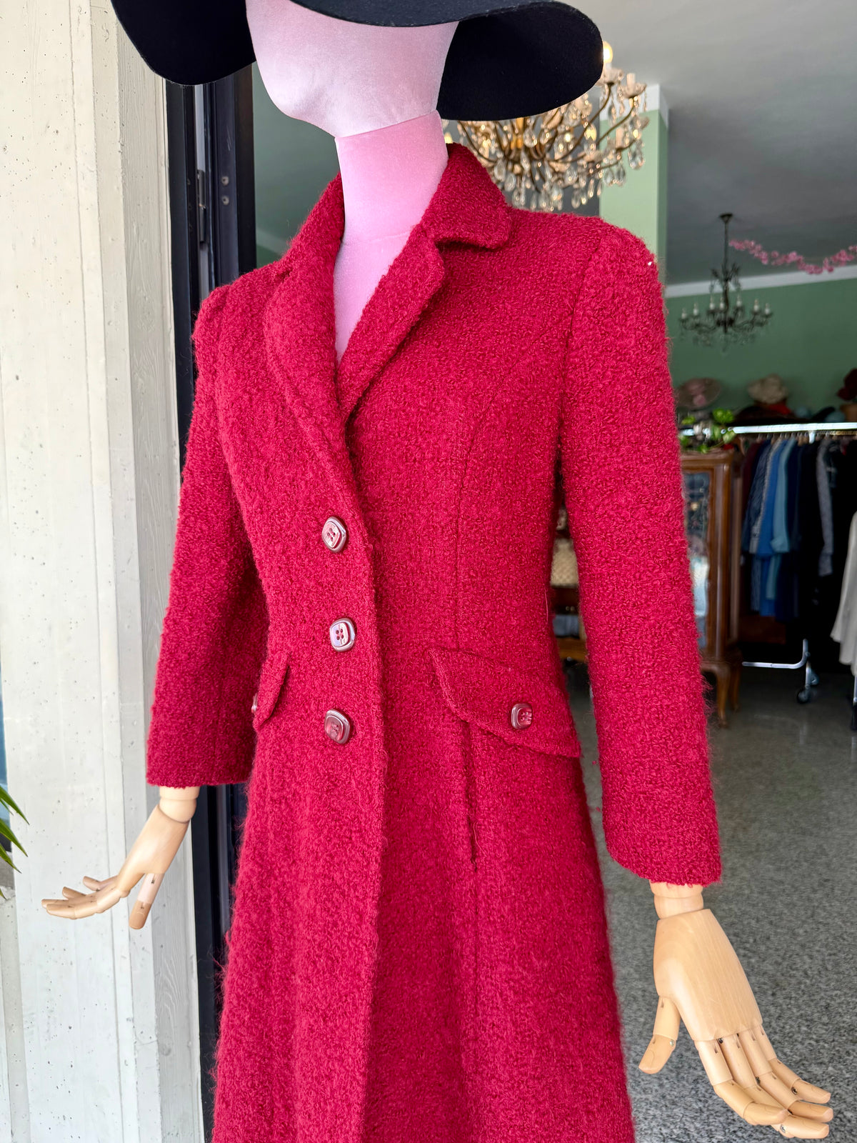 Cappotto sartoriale in bouclé di lana - TG. 40