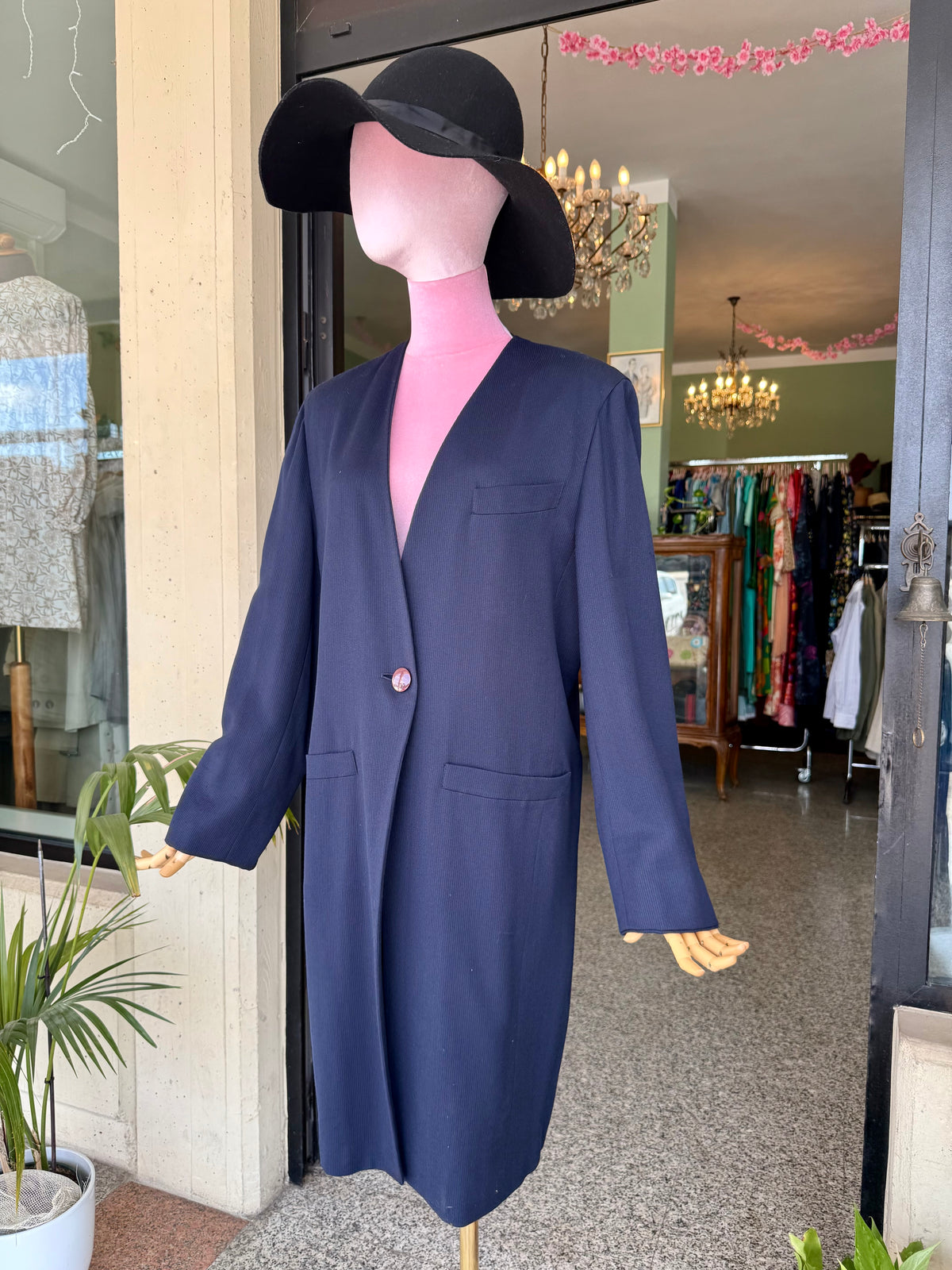 Soprabito anni ‘80 blu navy - TG. 46/48