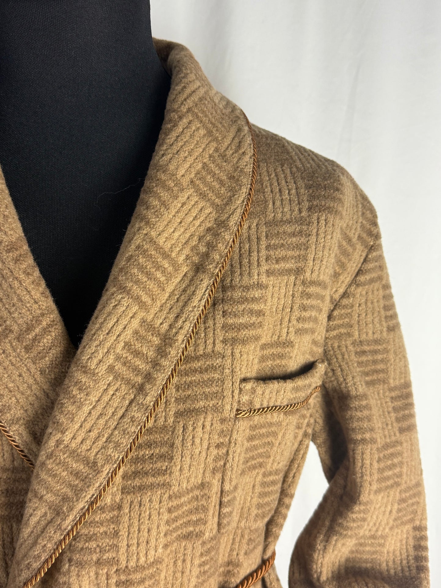 Giacca da camera beige con motivo geometrico - TG. S/M