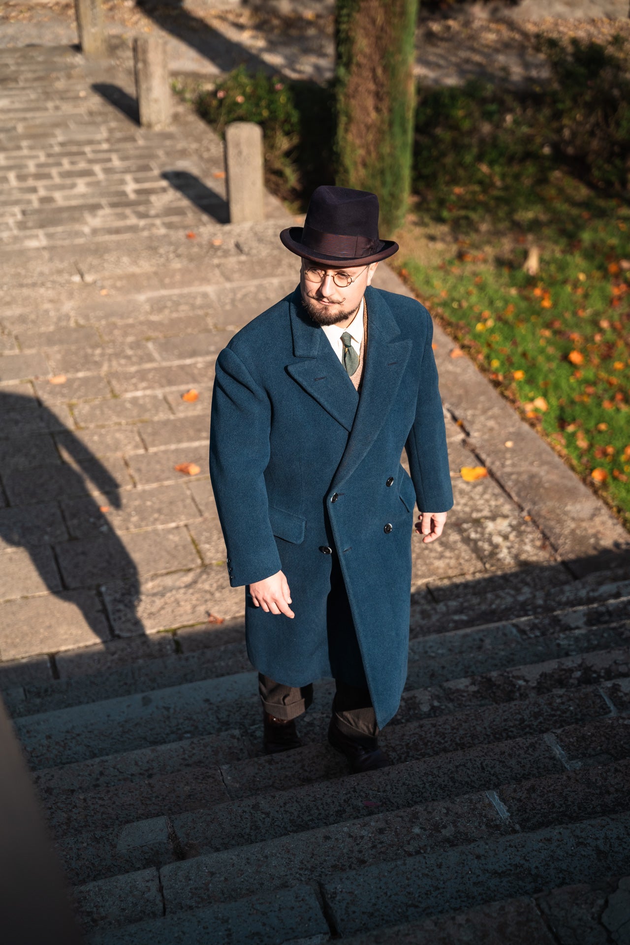 Cappotto doppiopetto anni '40 tg. 52-54