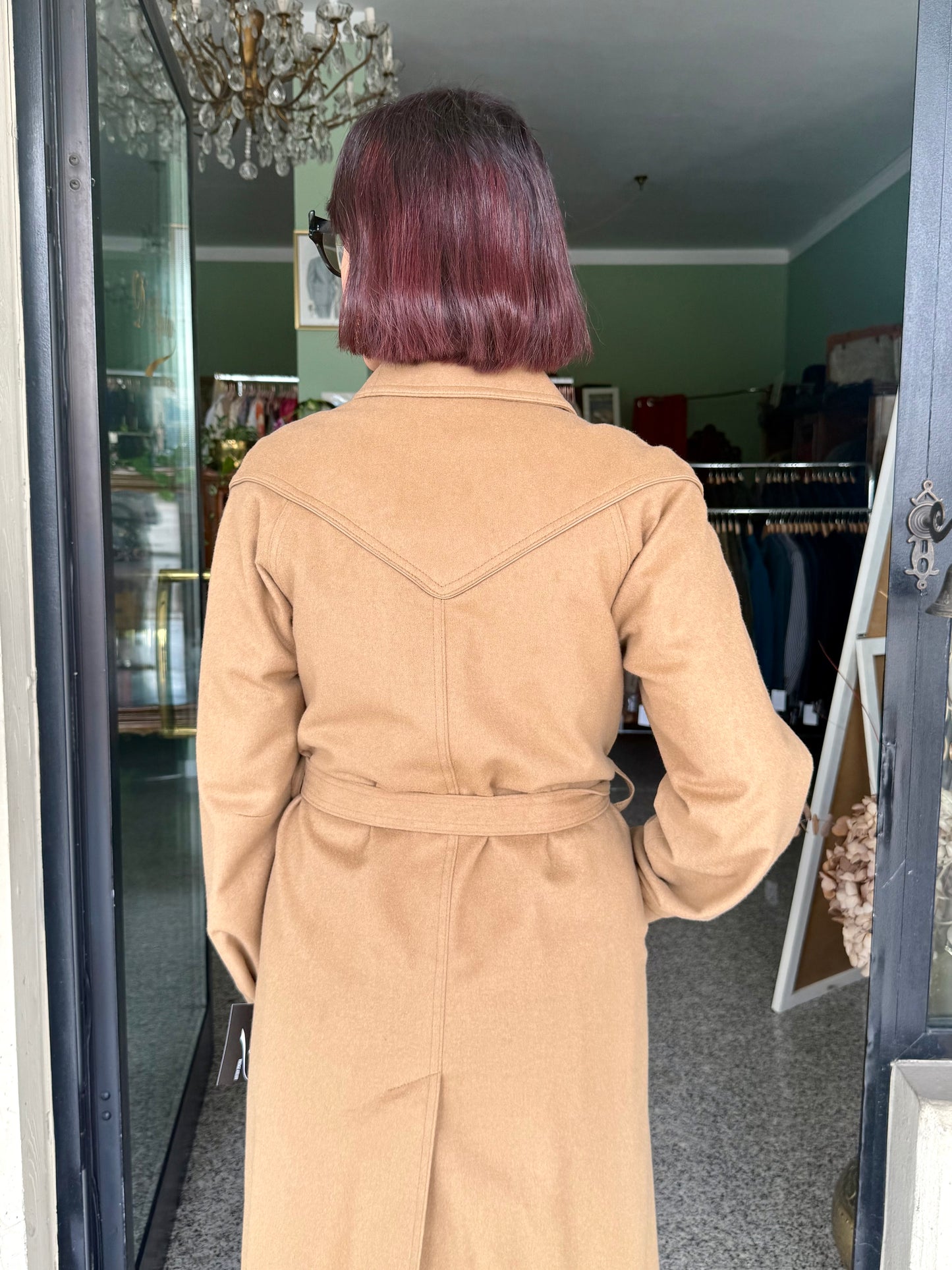 Cappotto Loden color cammello in lana e alpaca - TG. 40