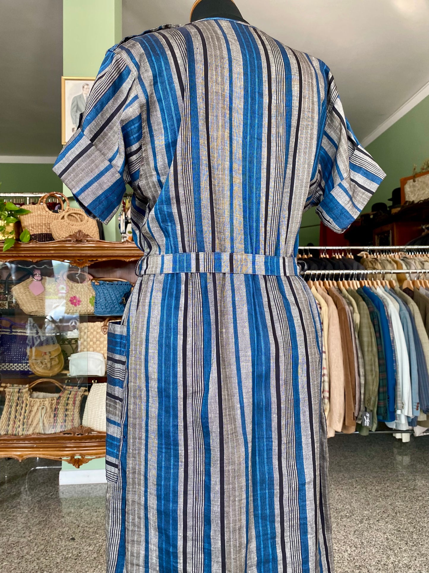 Abito in shantung di seta mosto lino - TG. 42/44