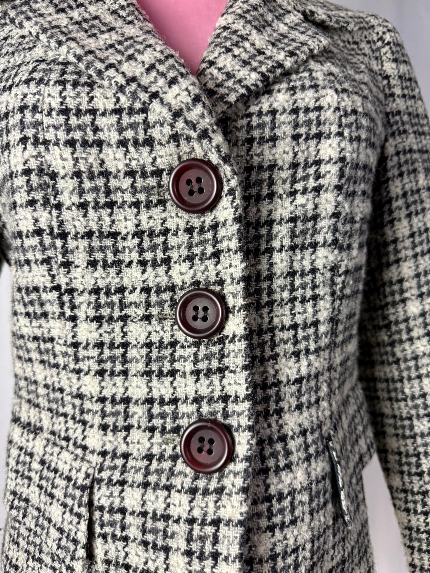 Giacca pied de poule bianco e nero - TG. 38