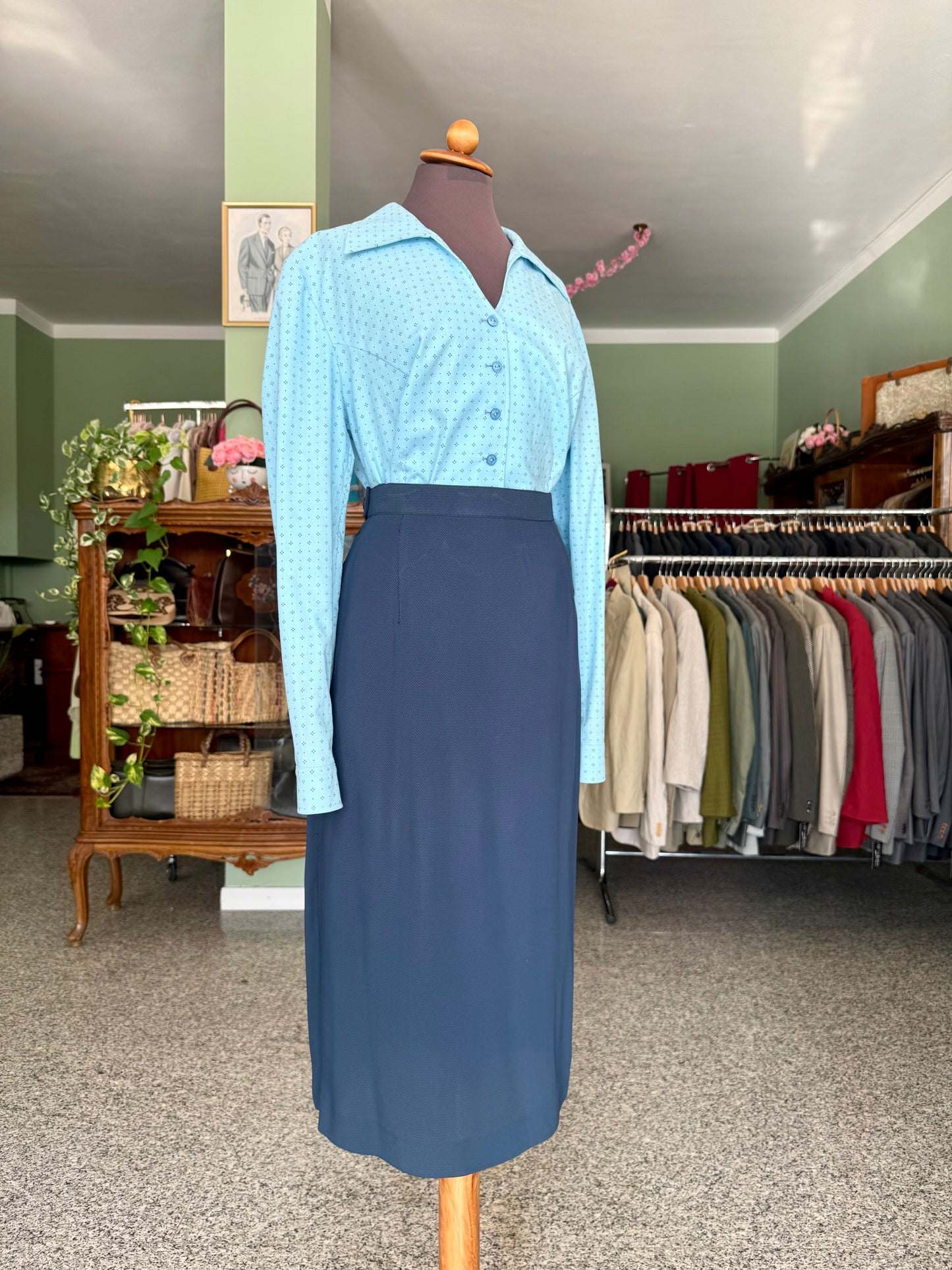 Gonna longuette blu navy - TG. 48/50