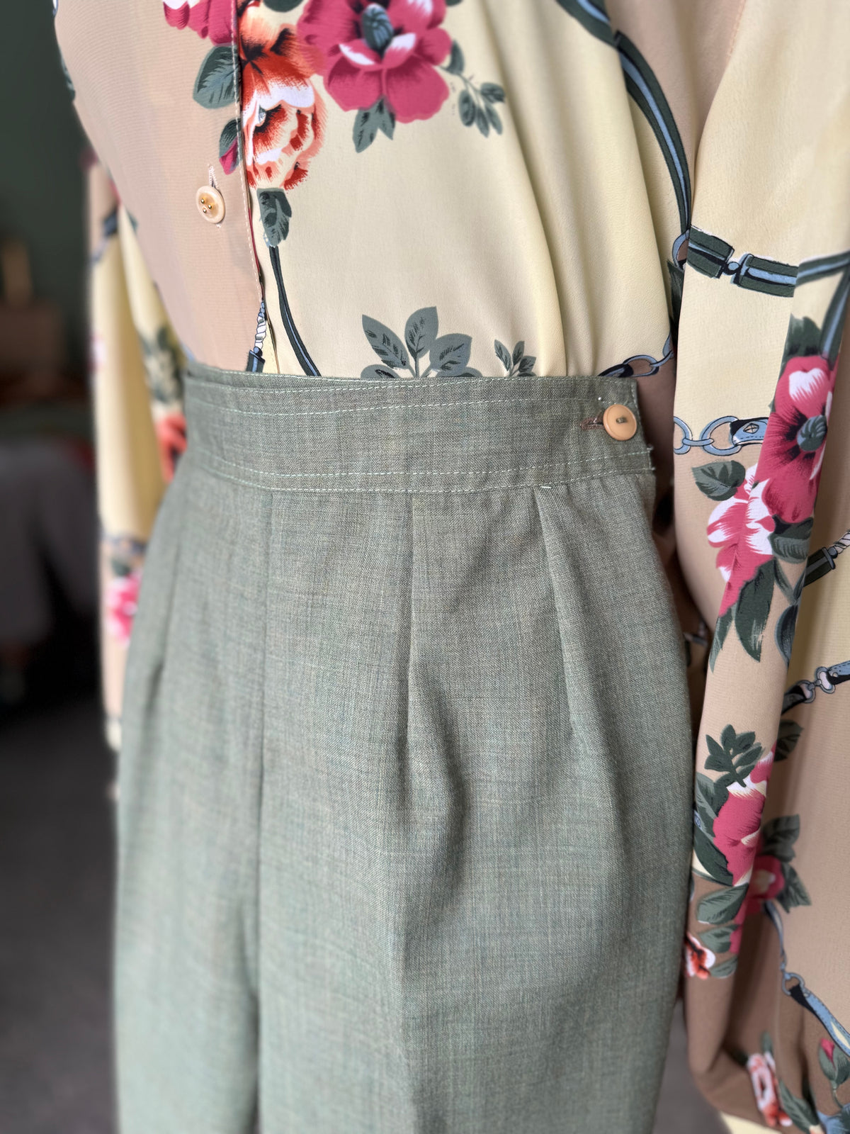 Pantaloni verde salva - TG. 40