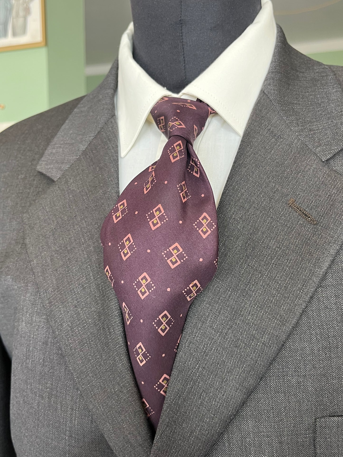 Cravatta swing anni ‘70 vinaccia