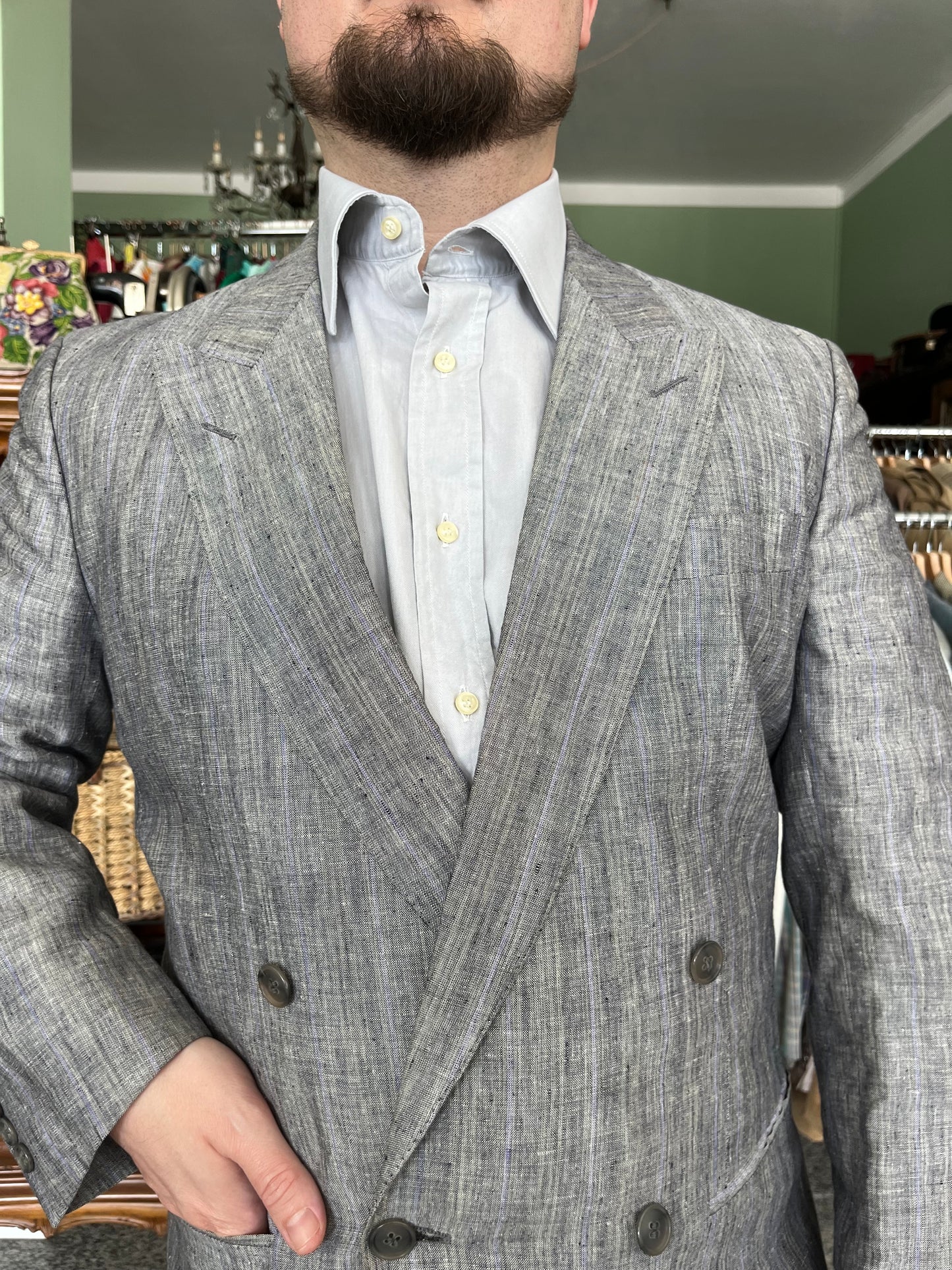 Giacca anni ‘80 in lino tg. 48-50